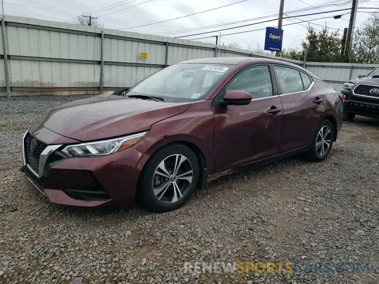 1 Photograph of a damaged car 3N1AB8CV7LY226571 NISSAN SENTRA 2020
