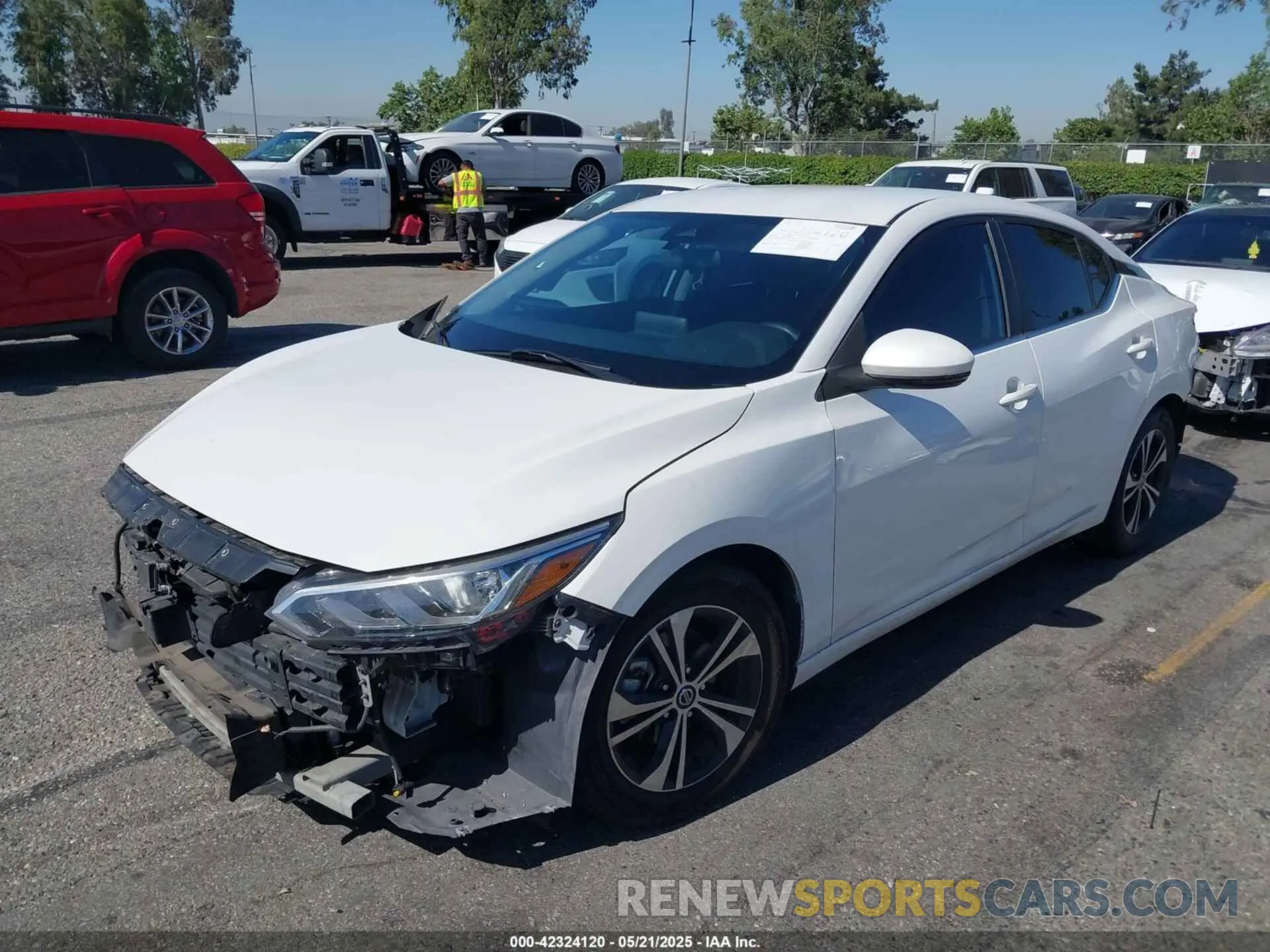 2 Photograph of a damaged car 3N1AB8CV8LY308373 NISSAN SENTRA 2020