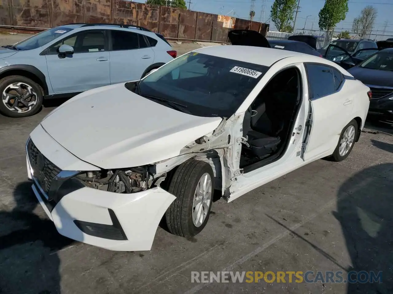 1 Photograph of a damaged car 3N1AB8BV1MY267815 NISSAN SENTRA 2021