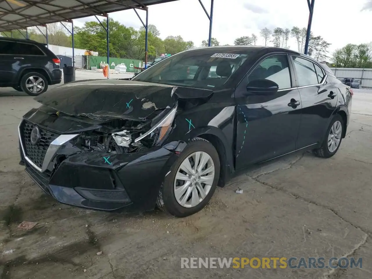 1 Photograph of a damaged car 3N1AB8BV8MY285776 NISSAN SENTRA 2021
