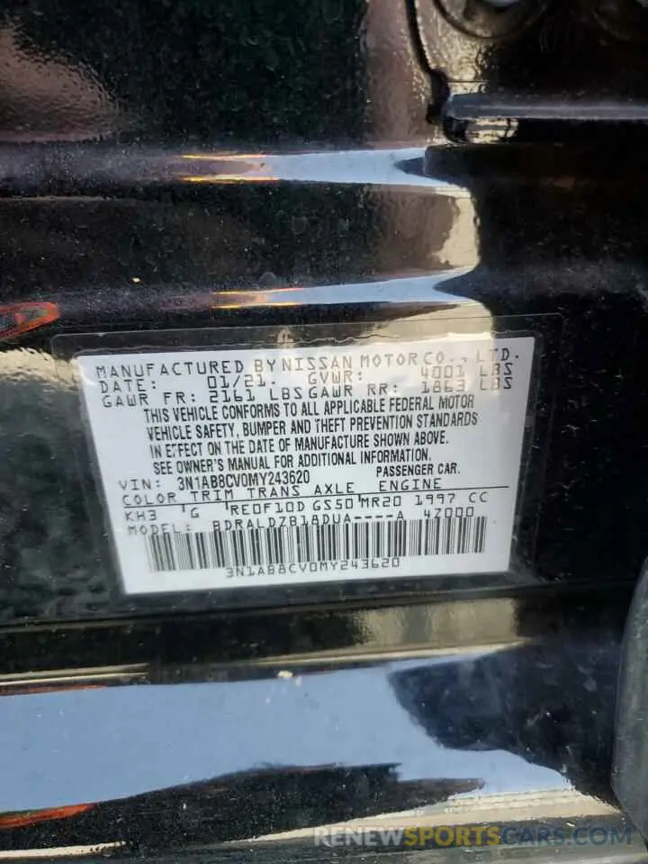13 Photograph of a damaged car 3N1AB8CV0MY243620 NISSAN SENTRA 2021