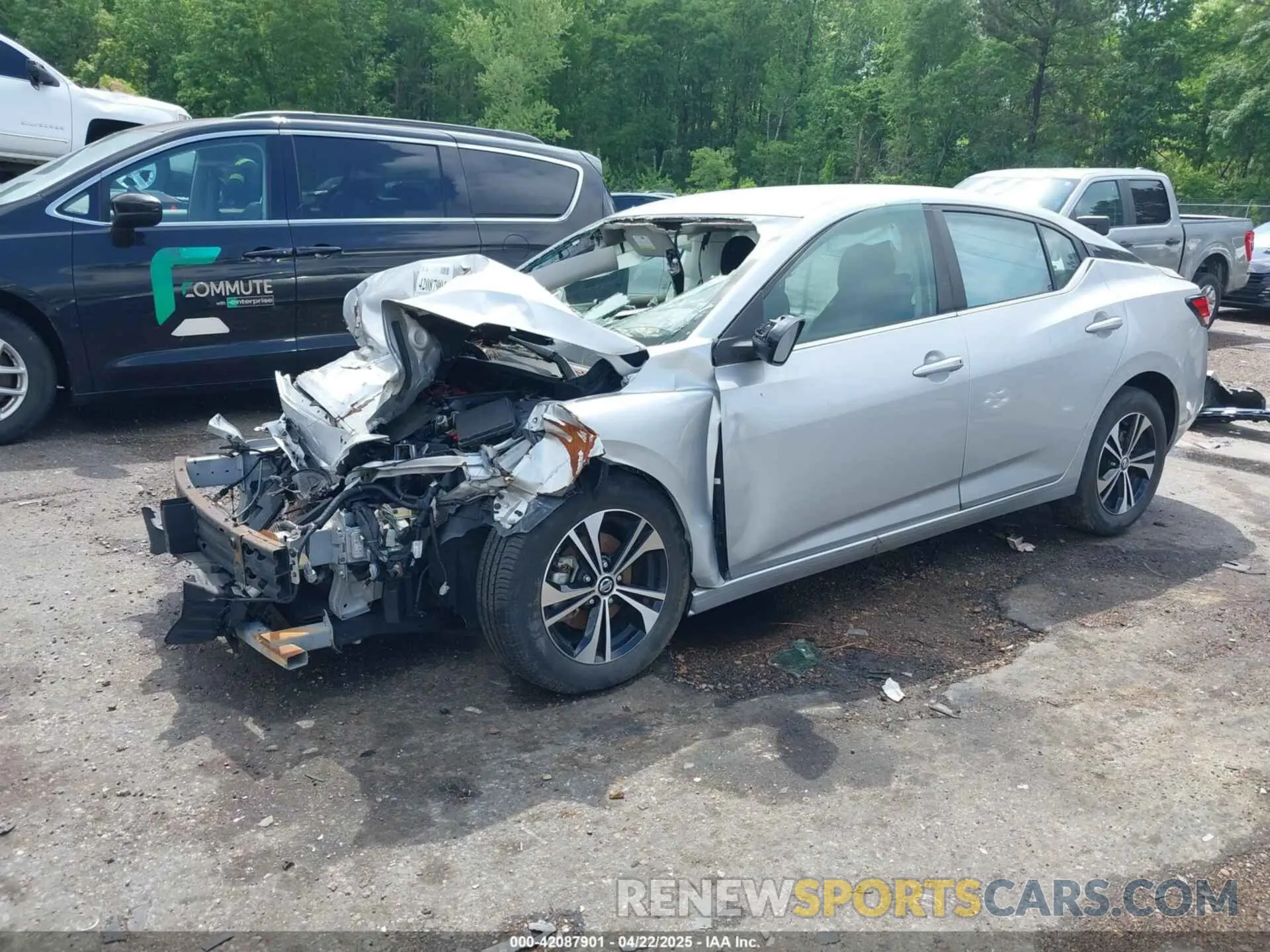 2 Photograph of a damaged car 3N1AB8CV0MY305551 NISSAN SENTRA 2021