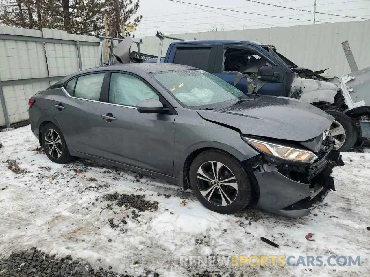 4 Photograph of a damaged car 3N1AB8CV1MY220475 NISSAN SENTRA 2021