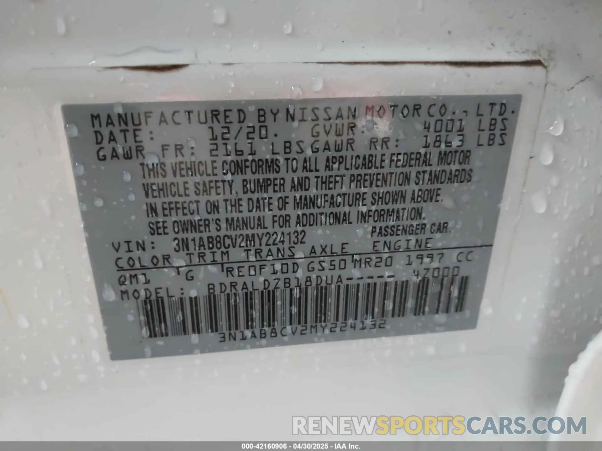 9 Photograph of a damaged car 3N1AB8CV2MY224132 NISSAN SENTRA 2021