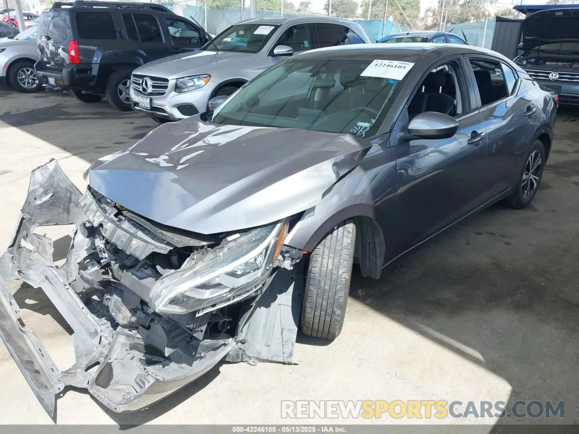 2 Photograph of a damaged car 3N1AB8CV4MY211947 NISSAN SENTRA 2021