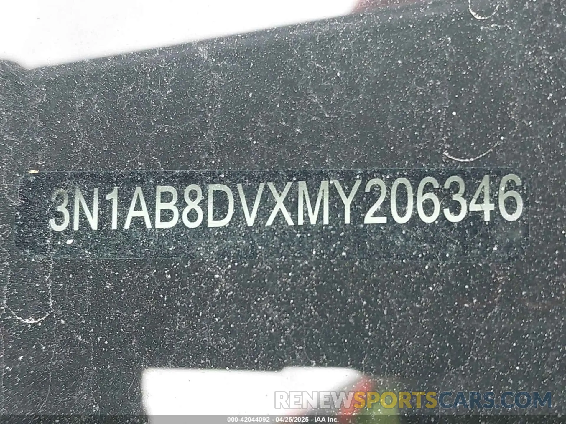 9 Photograph of a damaged car 3N1AB8DVXMY206346 NISSAN SENTRA 2021