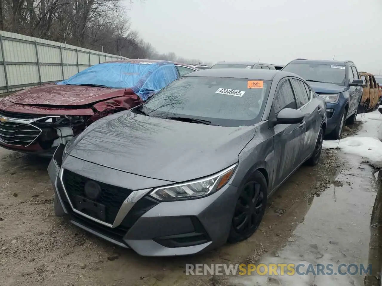 1 Photograph of a damaged car 3N1AB8BV1NY258890 NISSAN SENTRA 2022