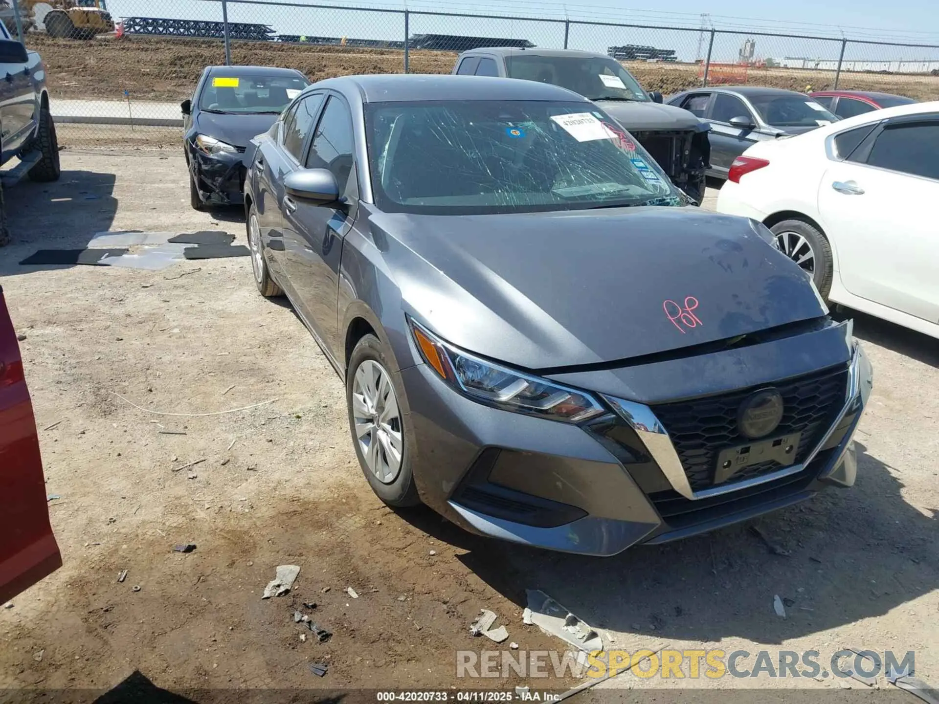 1 Photograph of a damaged car 3N1AB8BV8NY260166 NISSAN SENTRA 2022