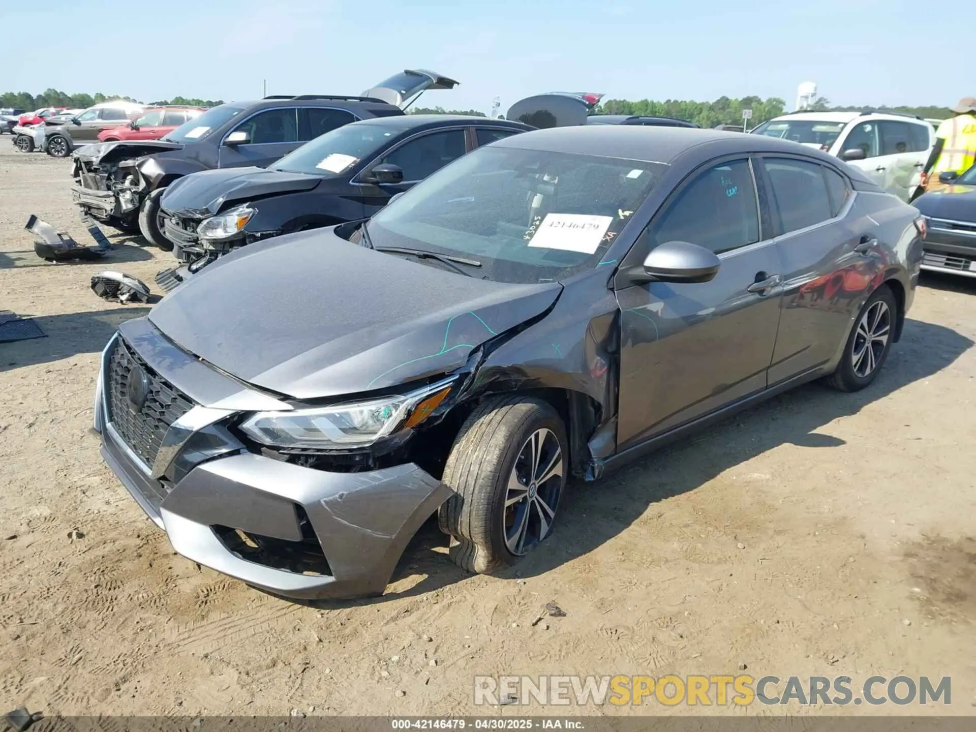 2 Photograph of a damaged car 3N1AB8CV0NY203295 NISSAN SENTRA 2022