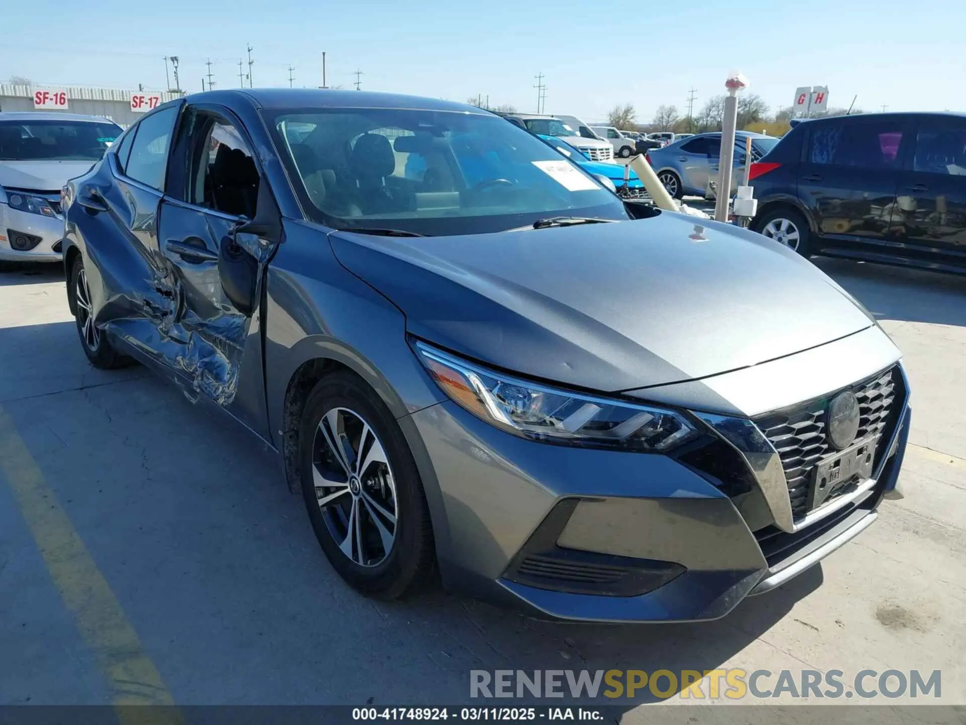 1 Photograph of a damaged car 3N1AB8CV0NY291779 NISSAN SENTRA 2022