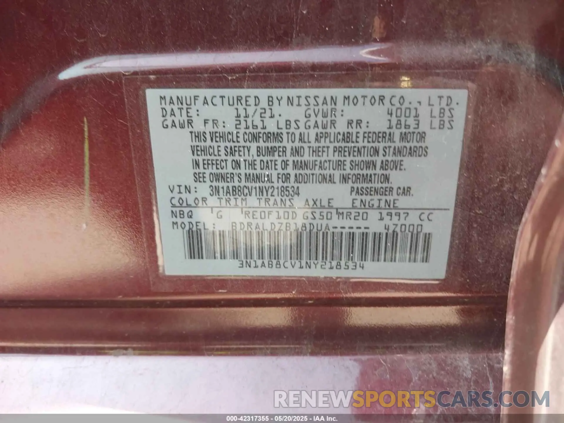 9 Фотография поврежденного автомобиля 3N1AB8CV1NY218534 NISSAN SENTRA 2022