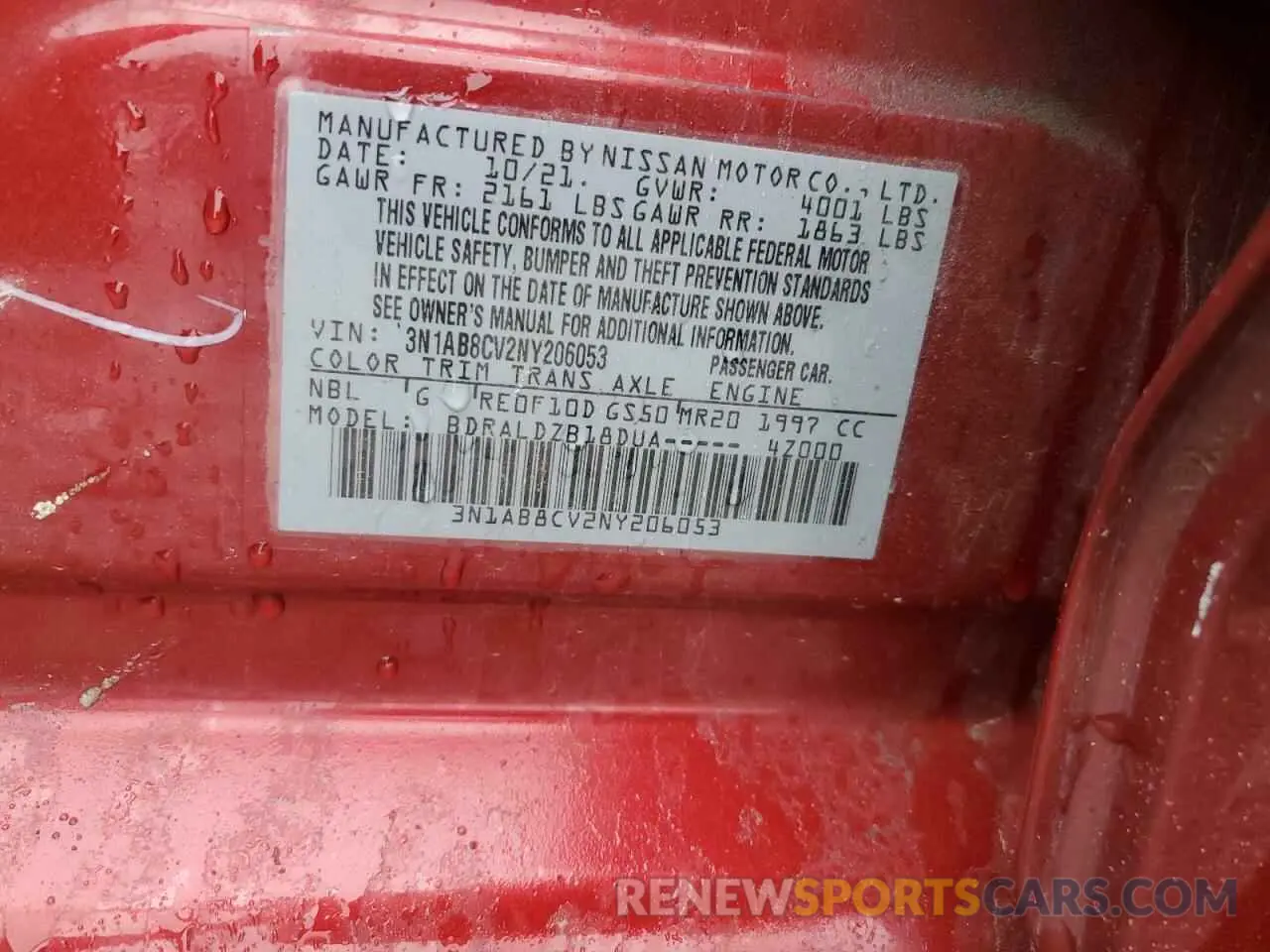 14 Фотография поврежденного автомобиля 3N1AB8CV2NY206053 NISSAN SENTRA 2022