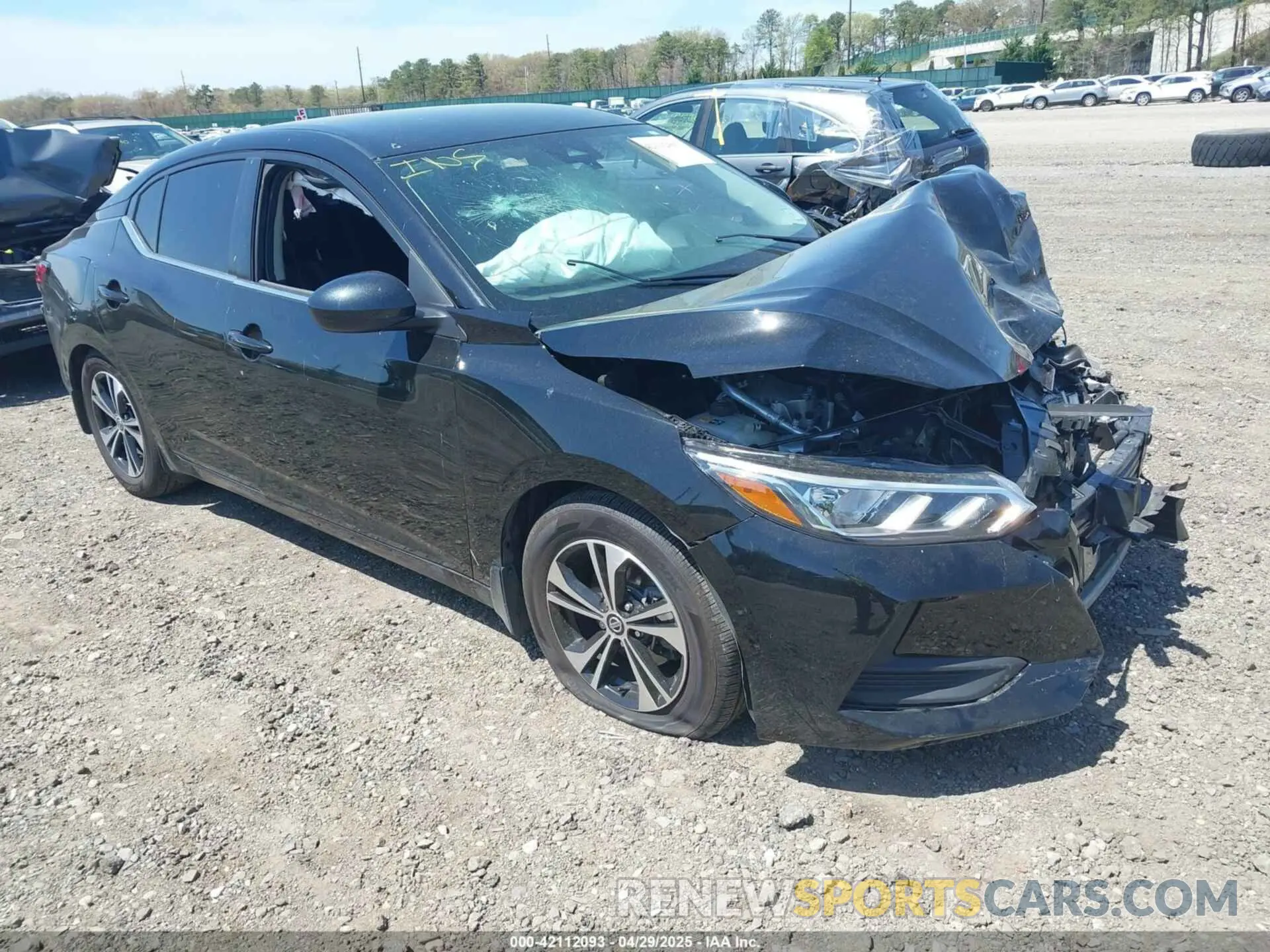 1 Photograph of a damaged car 3N1AB8CV5NY287226 NISSAN SENTRA 2022