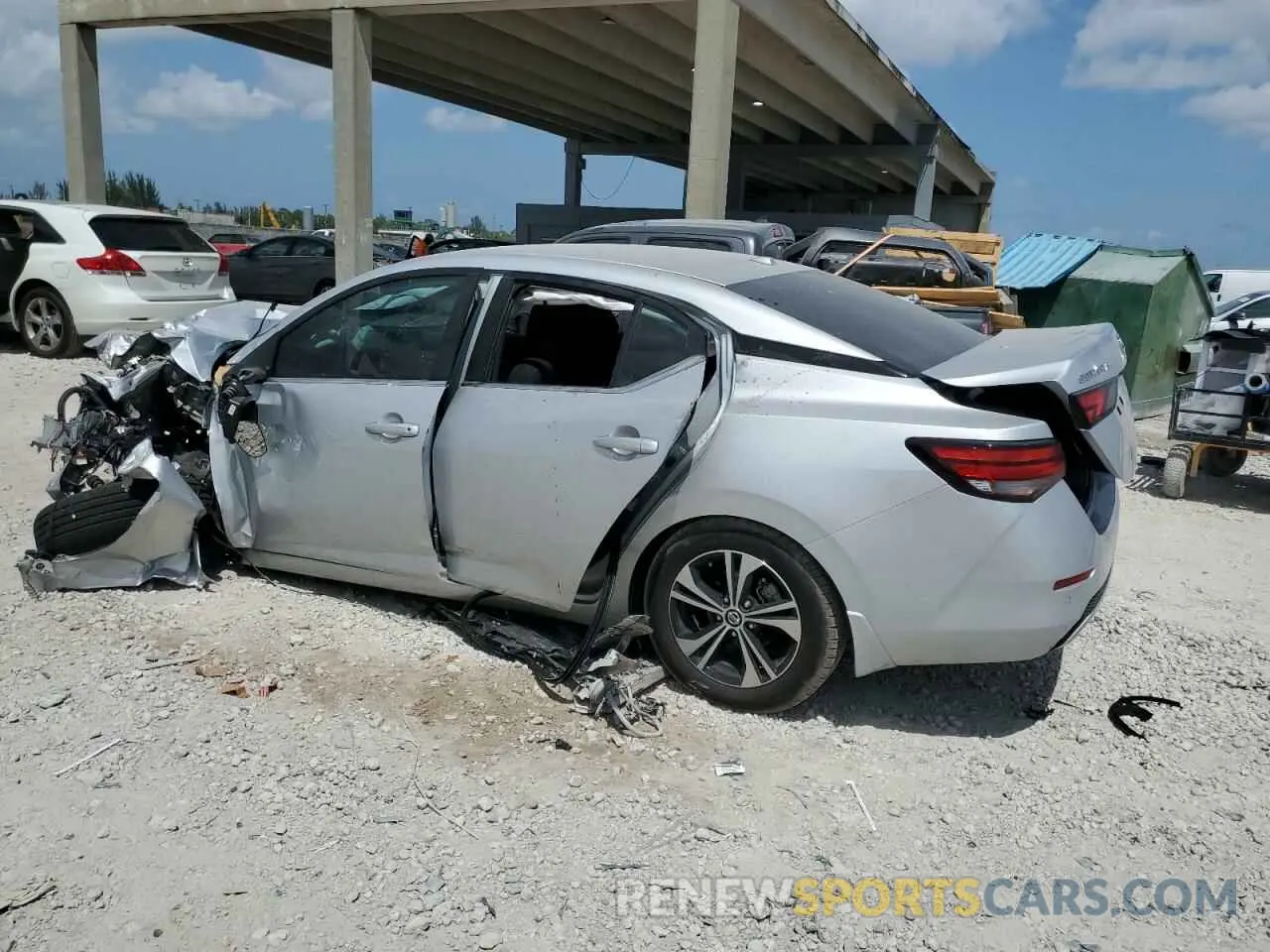 2 Photograph of a damaged car 3N1AB8CV5NY295987 NISSAN SENTRA 2022