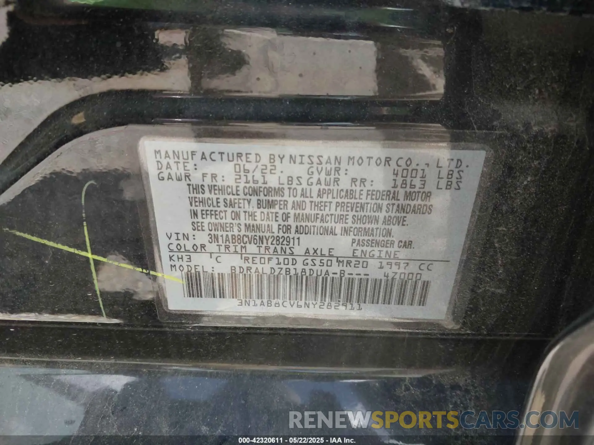 9 Фотография поврежденного автомобиля 3N1AB8CV6NY282911 NISSAN SENTRA 2022