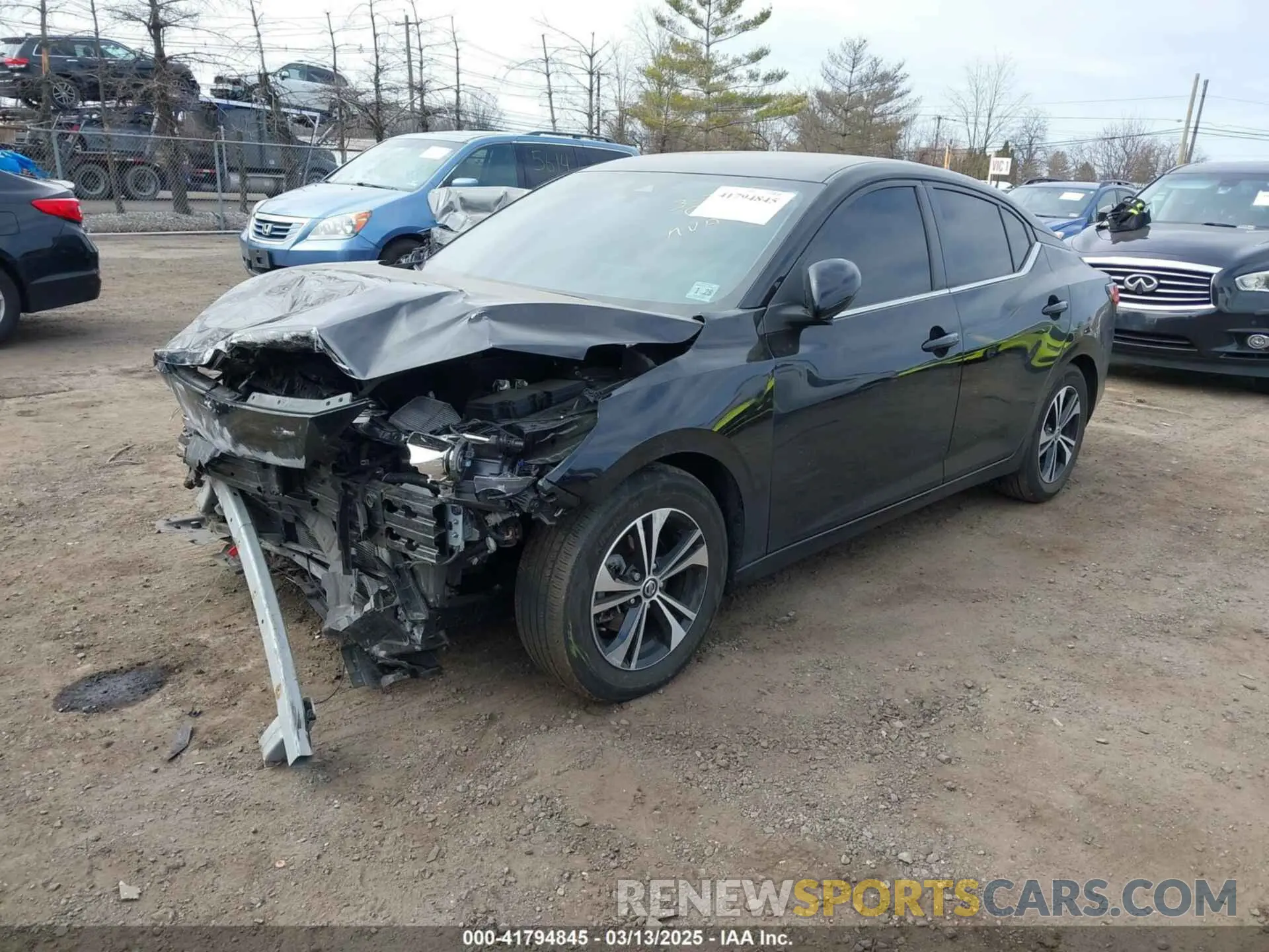 2 Photograph of a damaged car 3N1AB8CV6NY317771 NISSAN SENTRA 2022