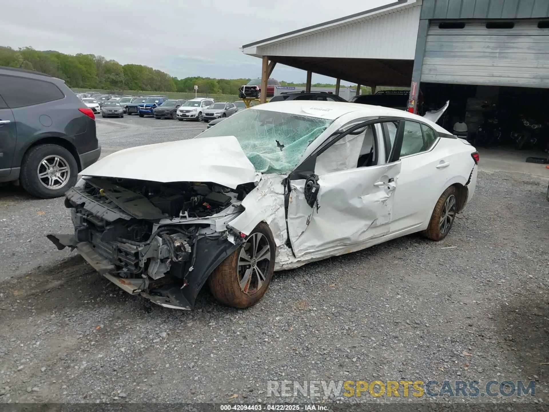 2 Photograph of a damaged car 3N1AB8CV7NY221664 NISSAN SENTRA 2022