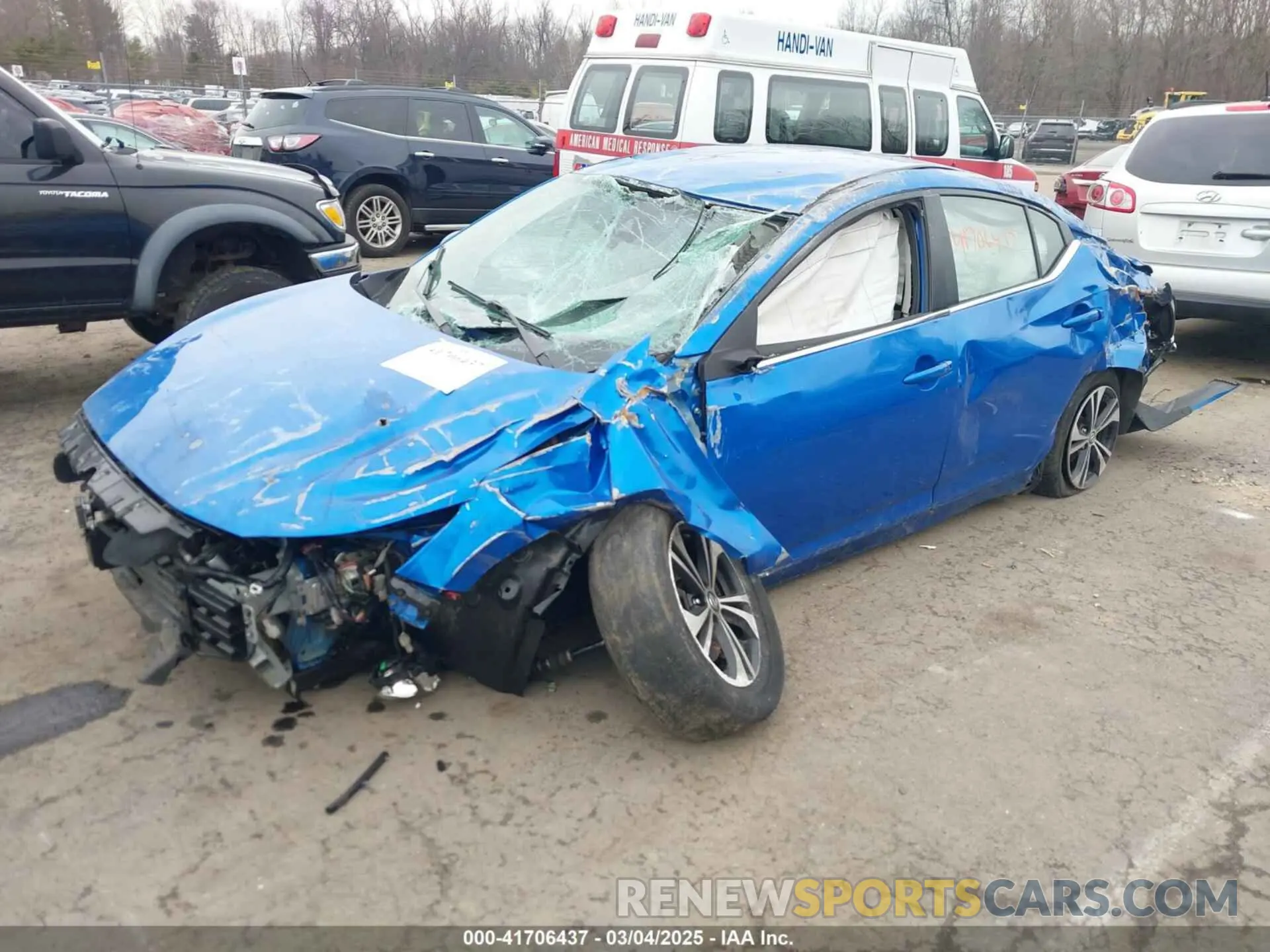 2 Photograph of a damaged car 3N1AB8CV7NY315978 NISSAN SENTRA 2022