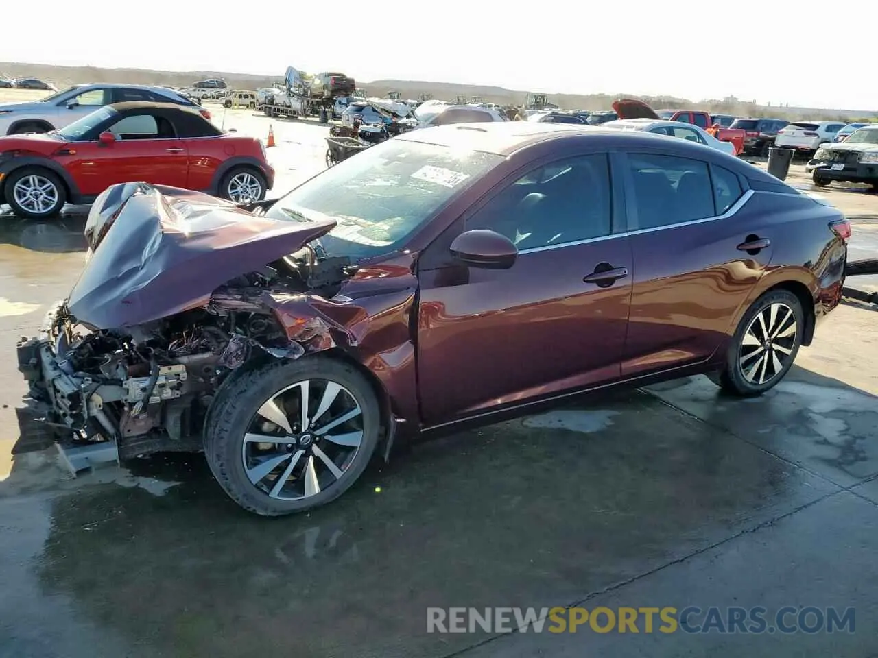 1 Photograph of a damaged car 3N1AB8CV8NY221656 NISSAN SENTRA 2022
