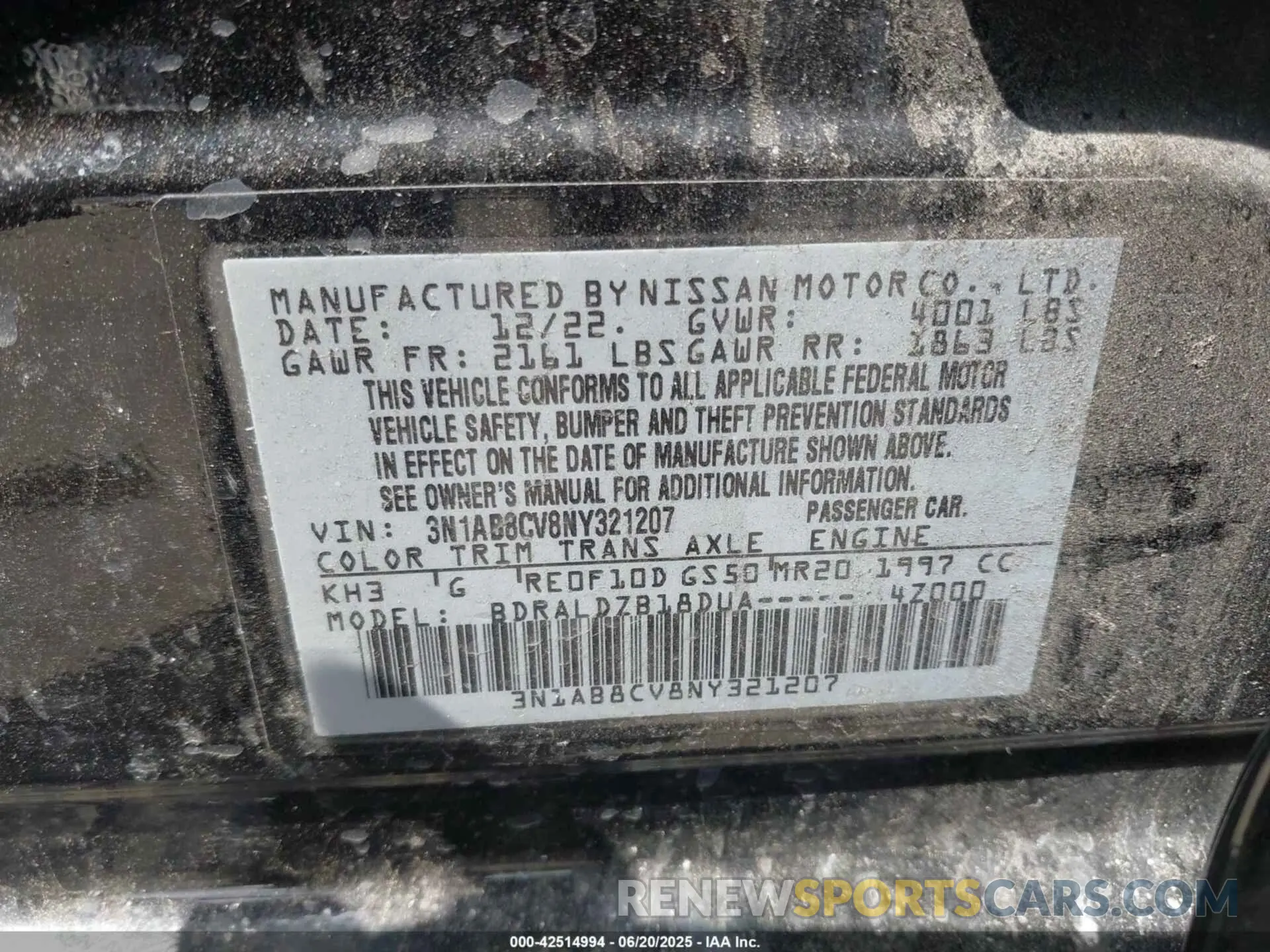 9 Фотография поврежденного автомобиля 3N1AB8CV8NY321207 NISSAN SENTRA 2022