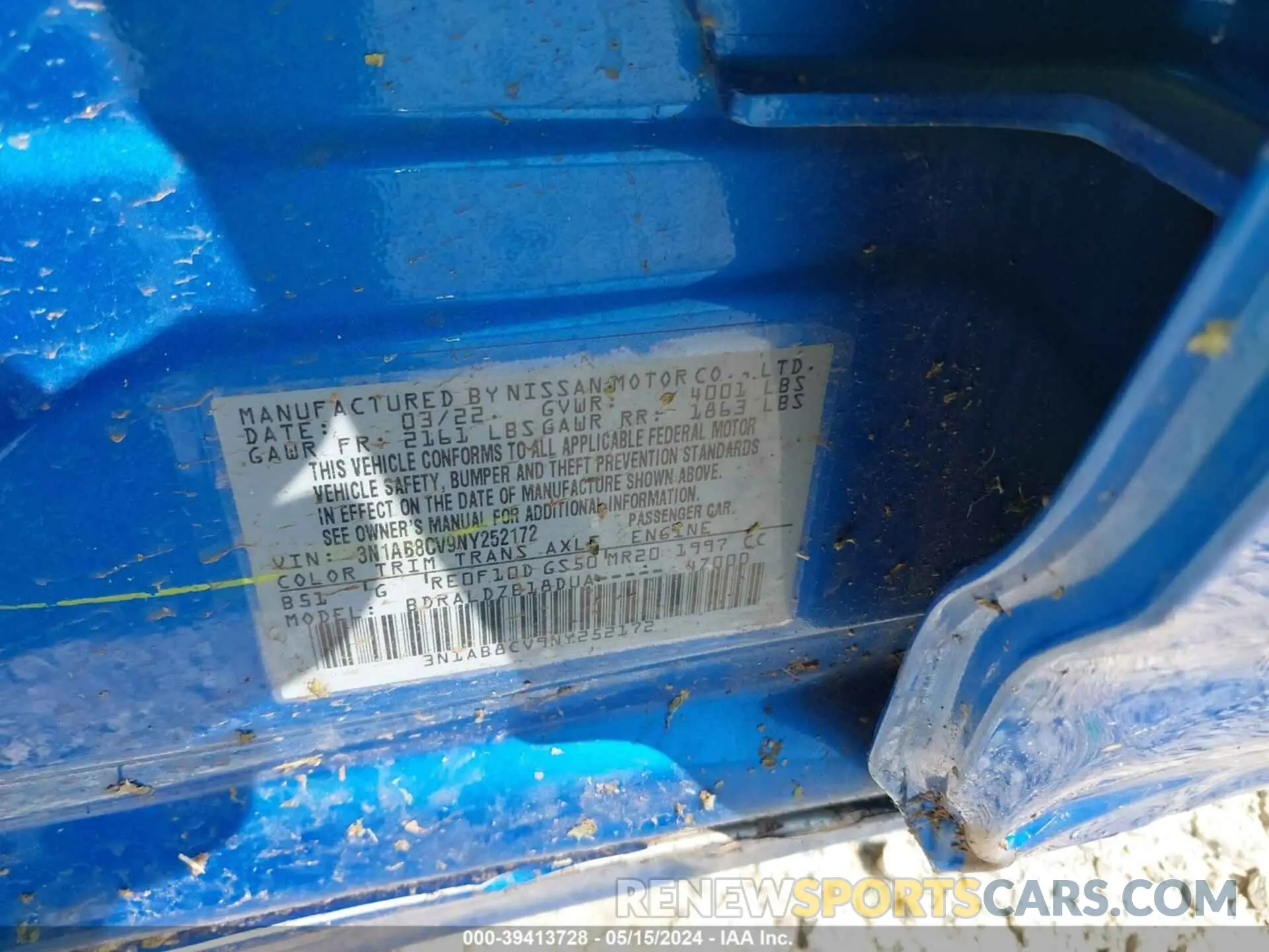 9 Фотография поврежденного автомобиля 3N1AB8CV9NY252172 NISSAN SENTRA 2022