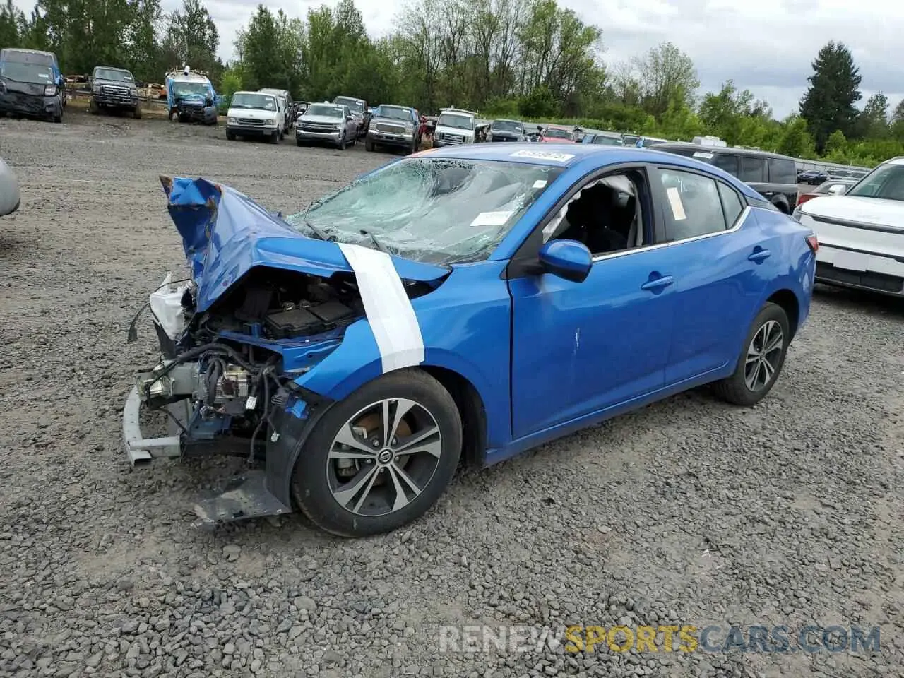 1 Photograph of a damaged car 3N1AB8CV9NY256366 NISSAN SENTRA 2022