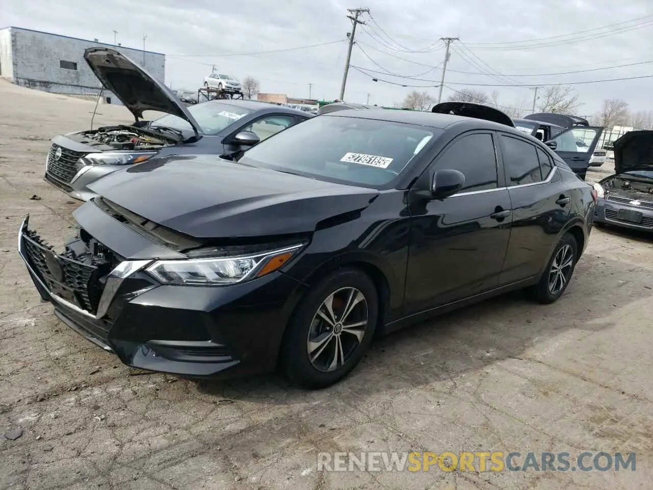 1 Photograph of a damaged car 3N1AB8CV9NY287861 NISSAN SENTRA 2022