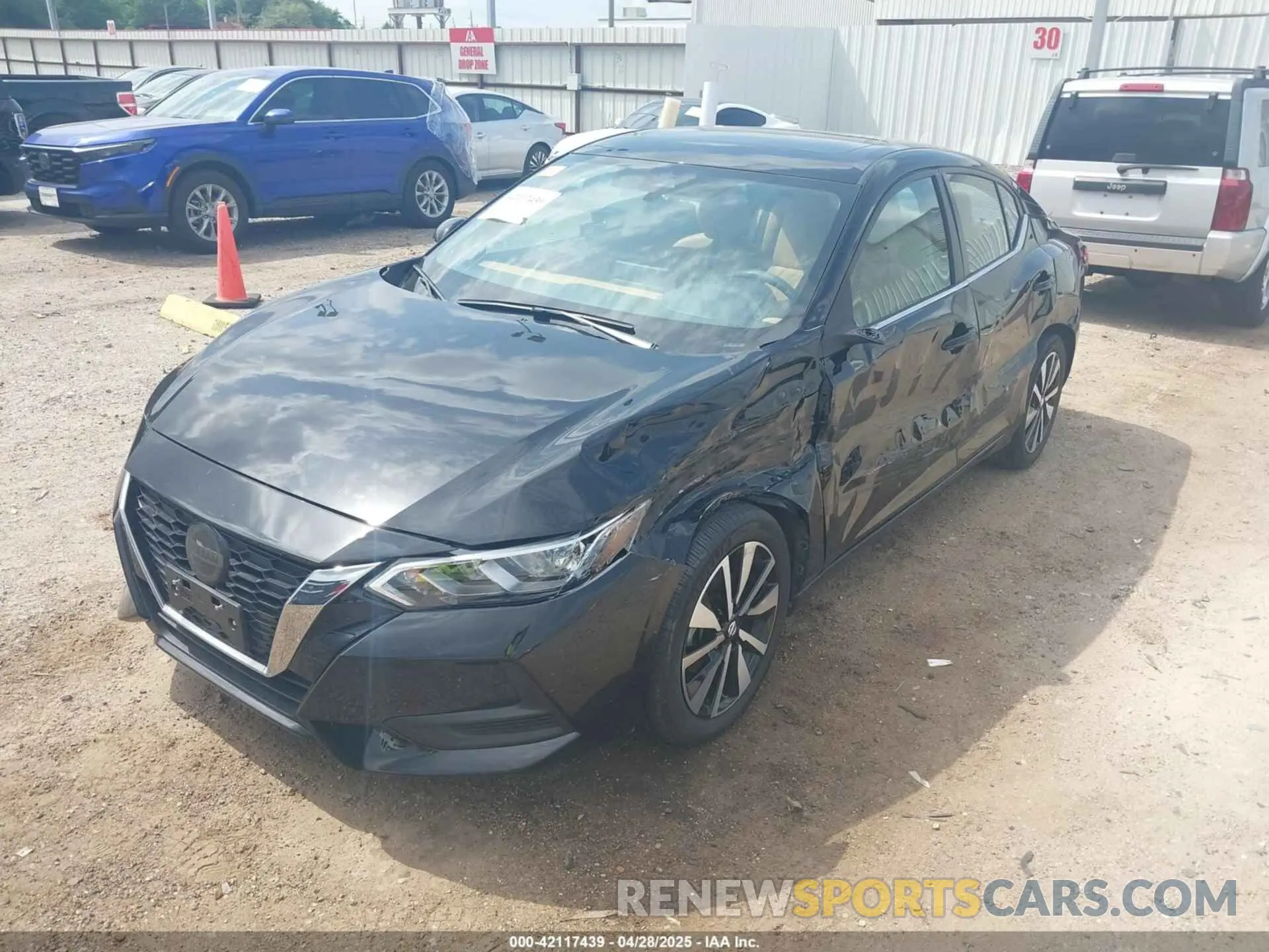 2 Photograph of a damaged car 3N1AB8CV9NY313875 NISSAN SENTRA 2022