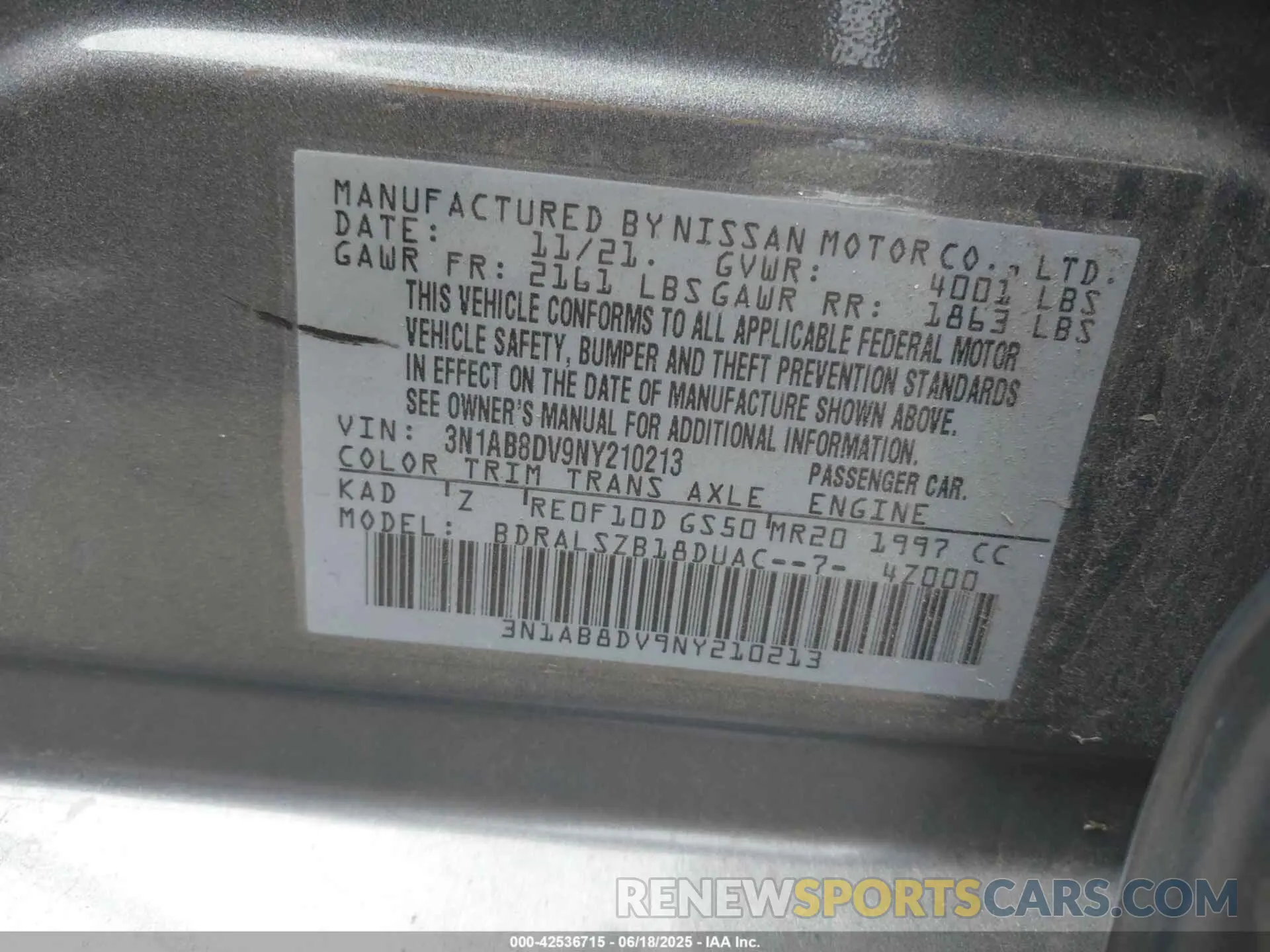 9 Photograph of a damaged car 3N1AB8DV9NY210213 NISSAN SENTRA 2022