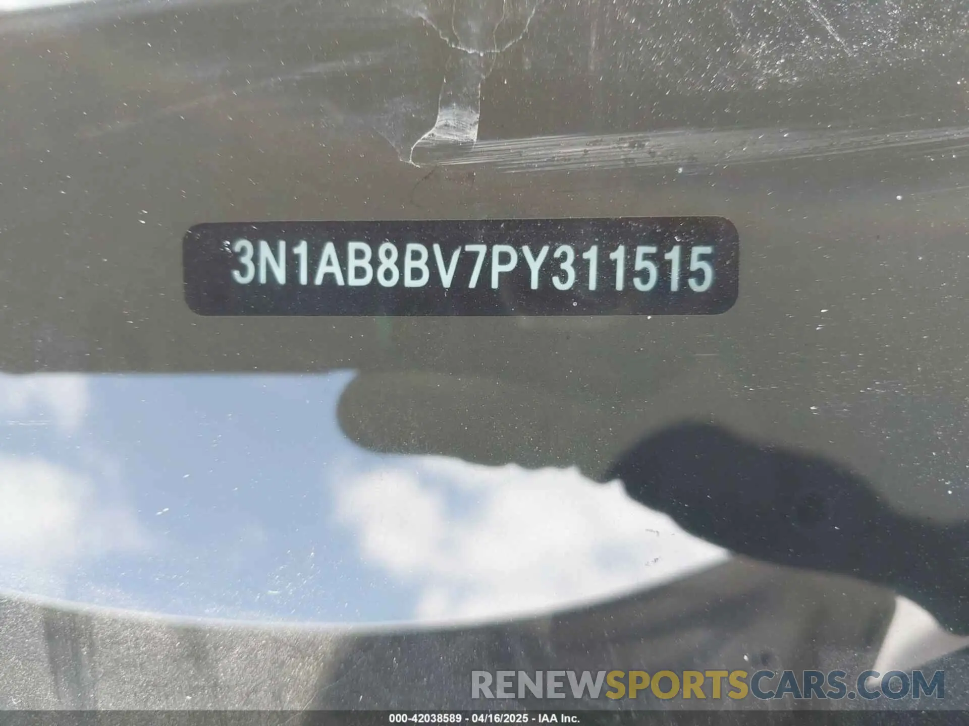 9 Photograph of a damaged car 3N1AB8BV7PY311515 NISSAN SENTRA 2023