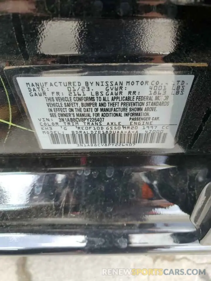 12 Фотография поврежденного автомобиля 3N1AB8CV8PY226407 NISSAN SENTRA 2023