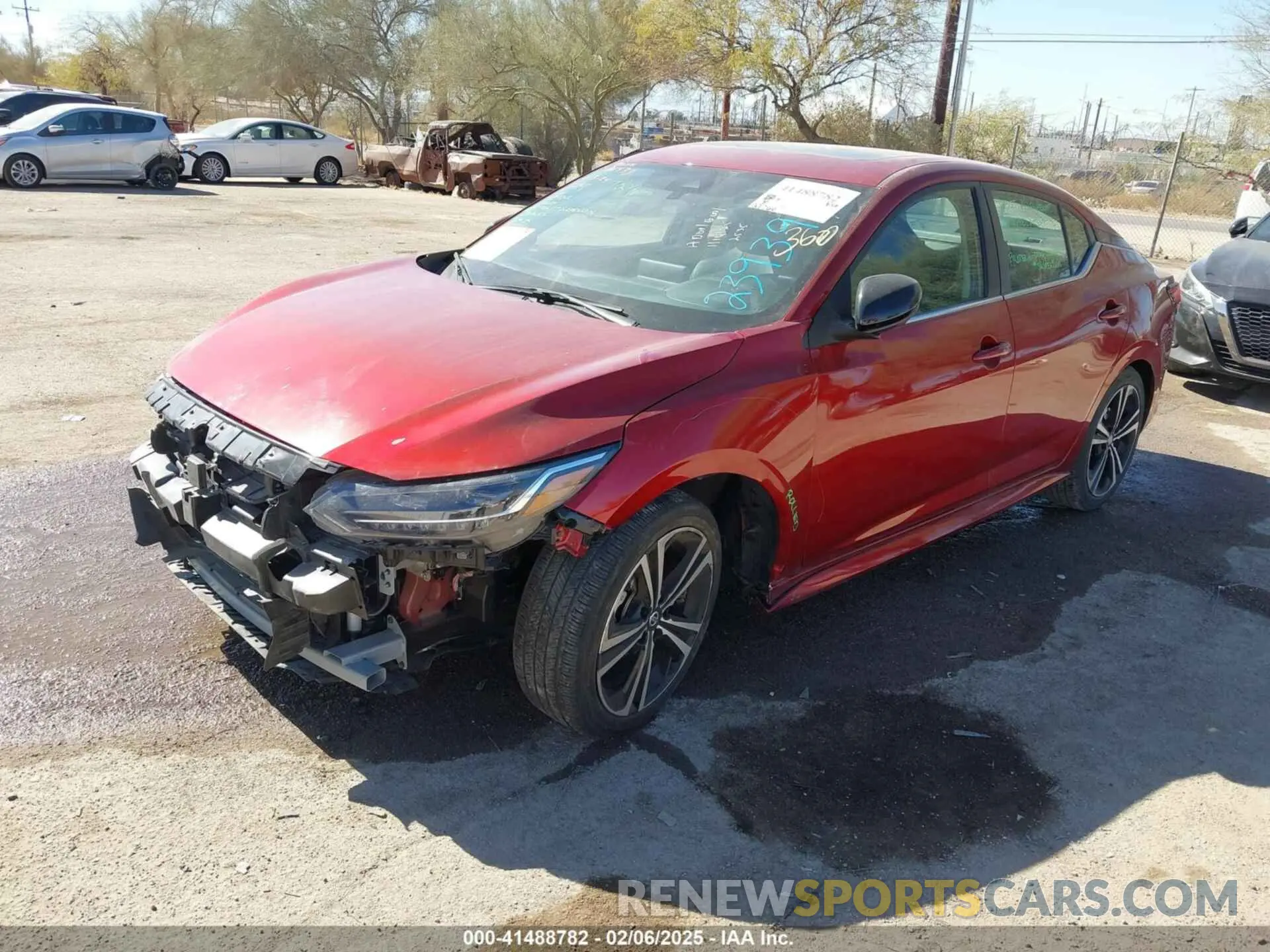 2 Photograph of a damaged car 3N1AB8DV9PY239391 NISSAN SENTRA 2023