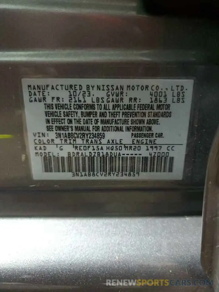 12 Фотография поврежденного автомобиля 3N1AB8CV2RY234859 NISSAN SENTRA 2024