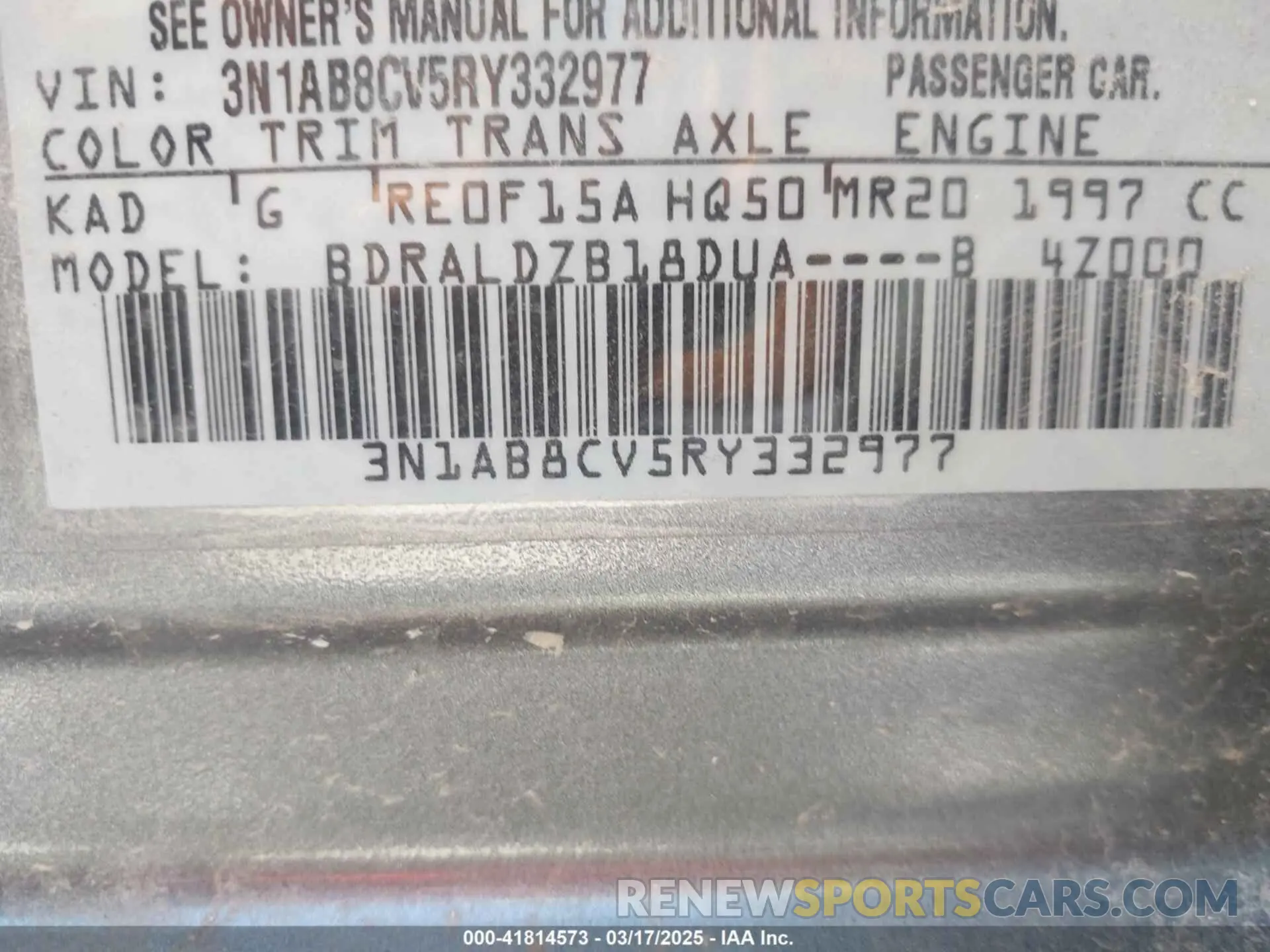 9 Photograph of a damaged car 3N1AB8CV5RY332977 NISSAN SENTRA 2024