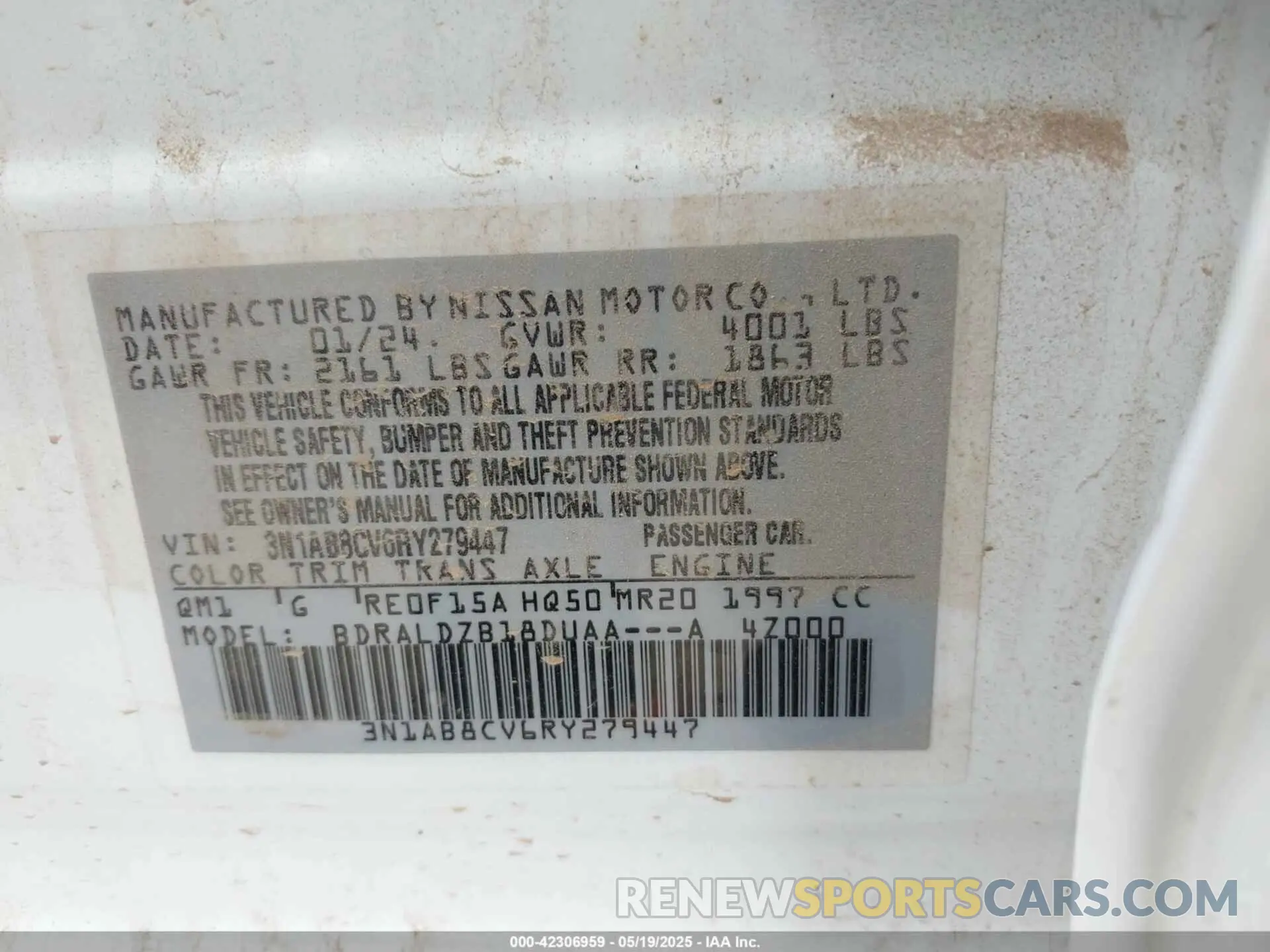 9 Photograph of a damaged car 3N1AB8CV6RY279447 NISSAN SENTRA 2024