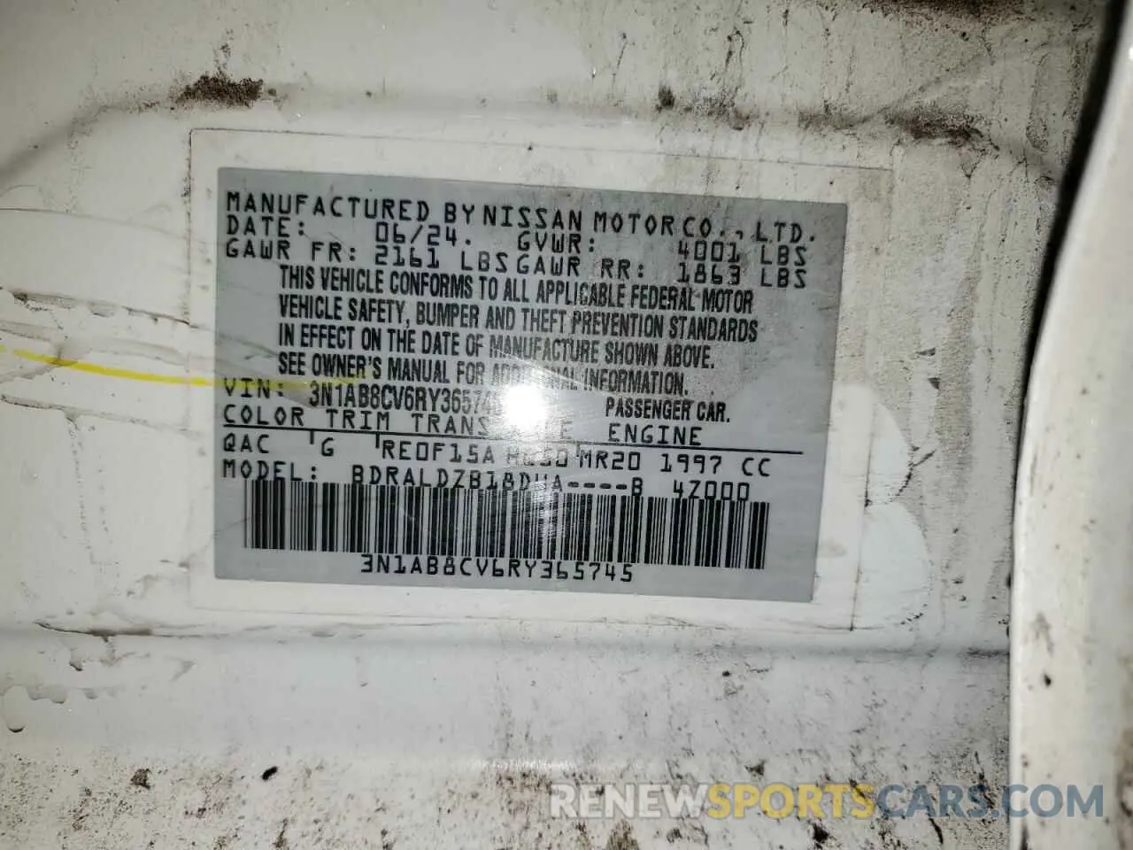 12 Фотография поврежденного автомобиля 3N1AB8CV6RY365745 NISSAN SENTRA 2024