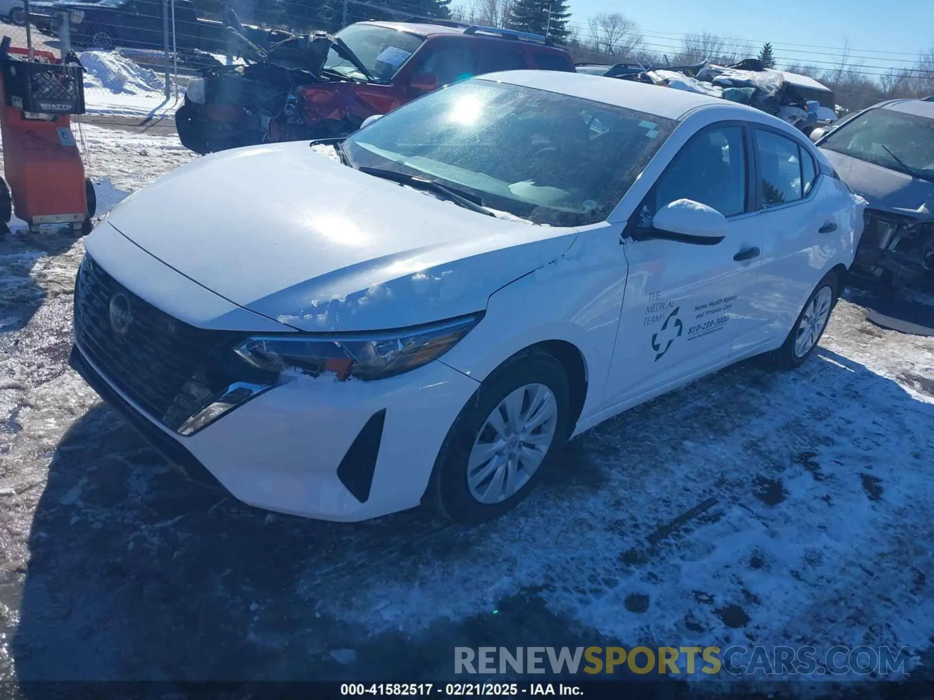 2 Photograph of a damaged car 3N1AB8BV3SY212859 NISSAN SENTRA 2025