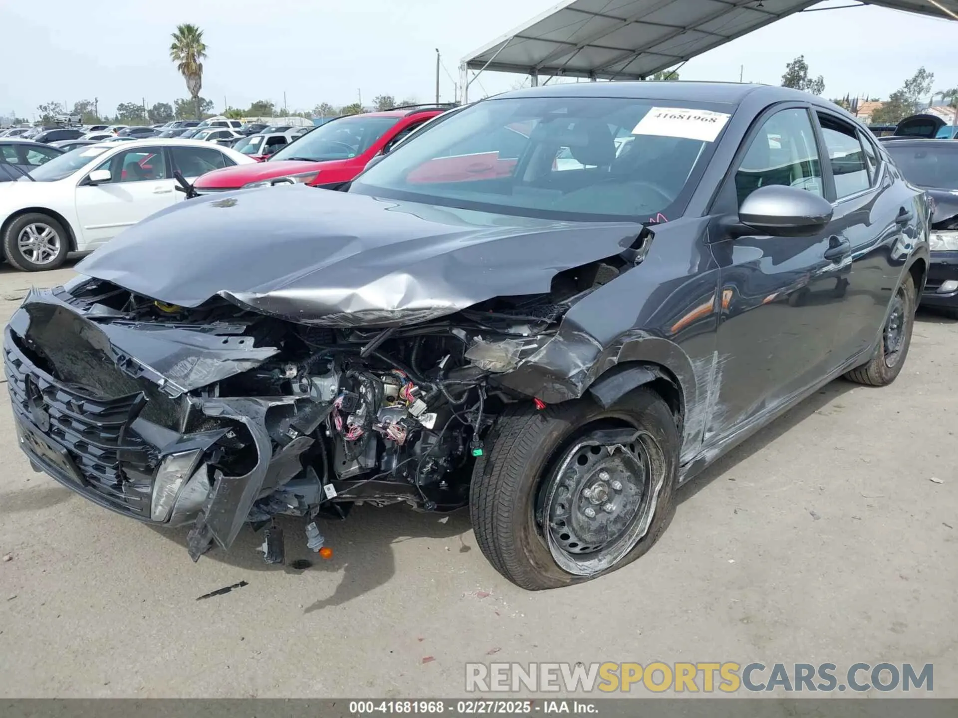 2 Photograph of a damaged car 3N1AB8BV9SY230847 NISSAN SENTRA 2025