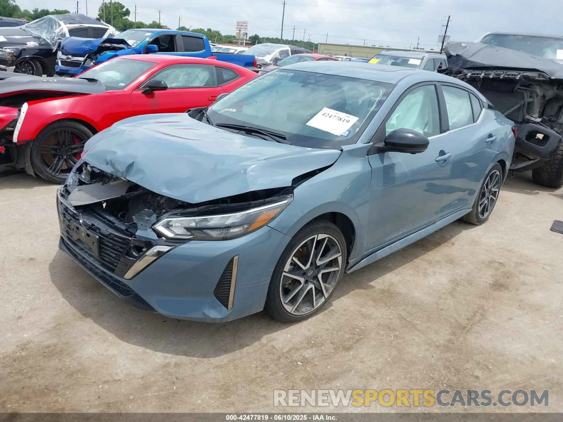 2 Photograph of a damaged car 3N1AB8DVXSY207140 NISSAN SENTRA 2025
