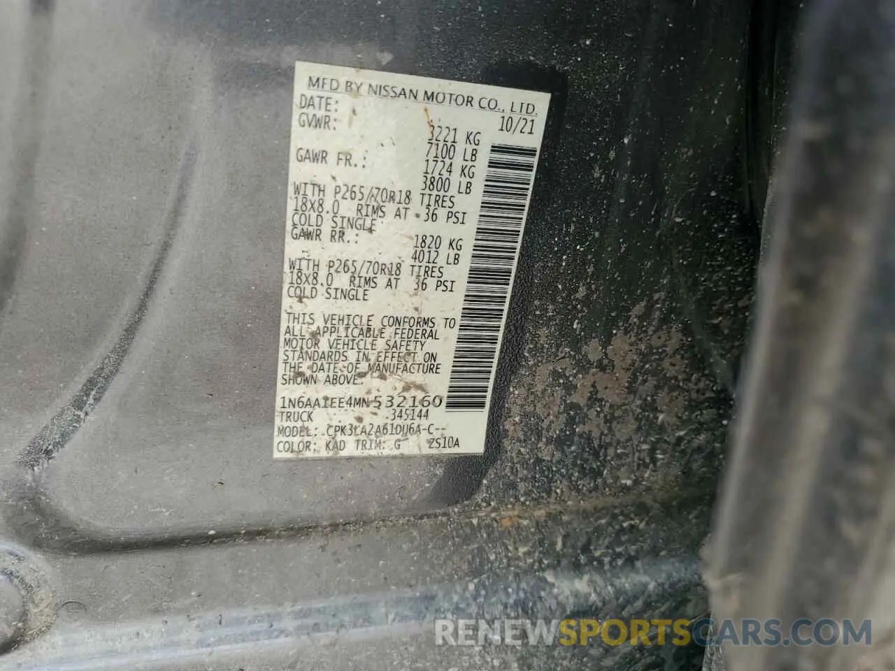 14 Фотография поврежденного автомобиля 1N6AA1EE4MN532160 NISSAN TITAN 2021
