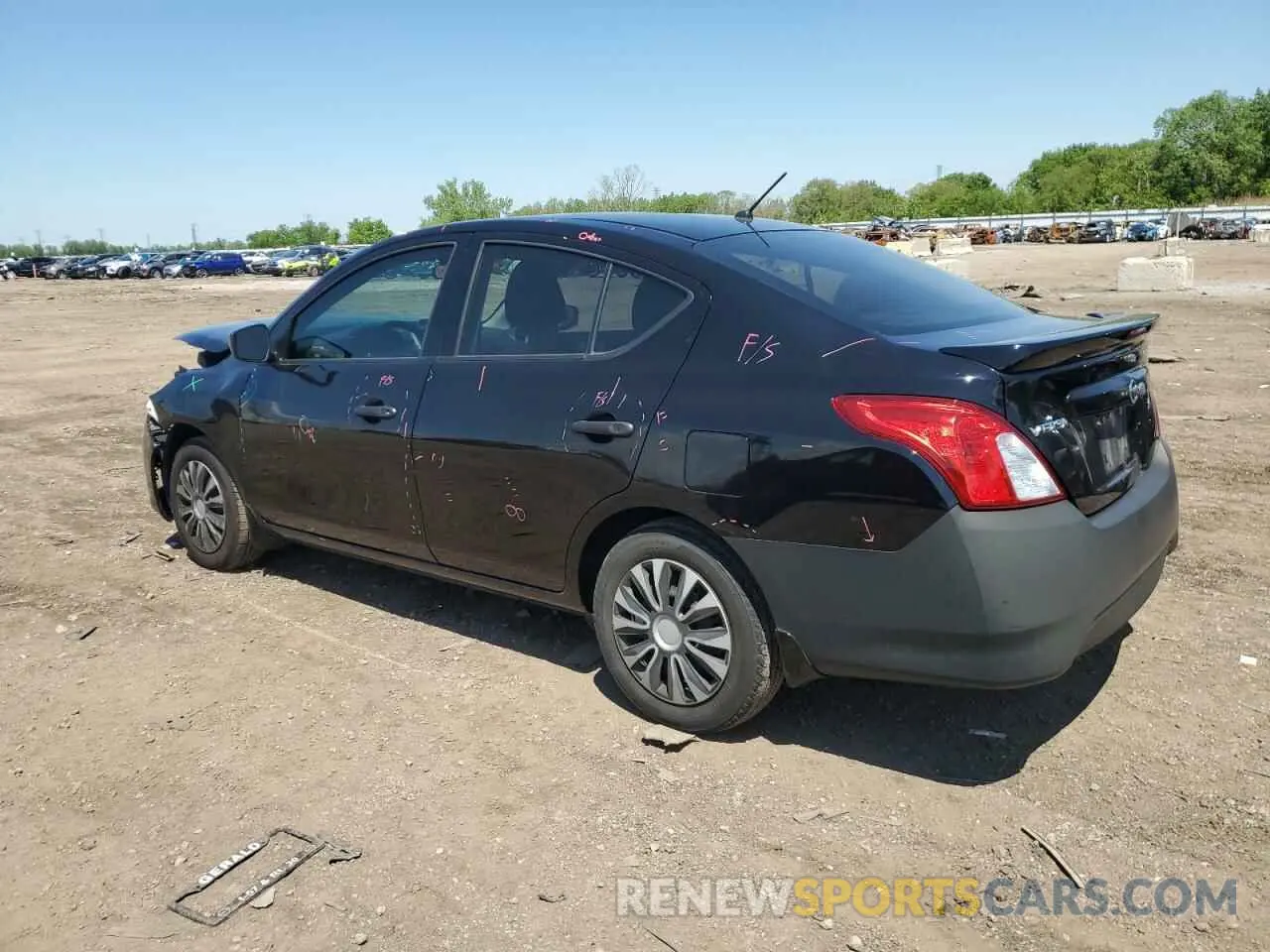 2 Photograph of a damaged car 3N1CN7AP1KL807865 NISSAN VERSA 2019