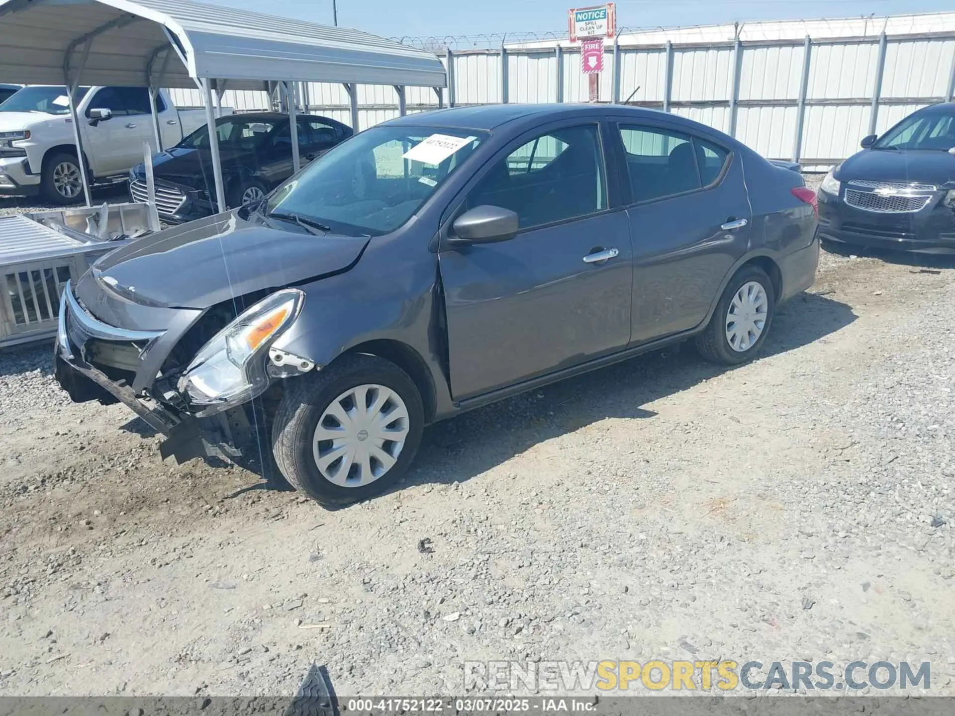 2 Photograph of a damaged car 3N1CN7AP1KL863482 NISSAN VERSA 2019