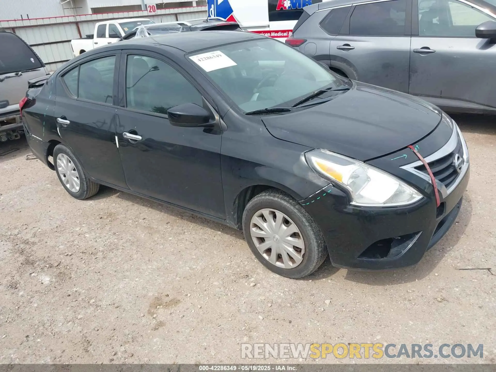 1 Photograph of a damaged car 3N1CN7AP3KL863127 NISSAN VERSA 2019