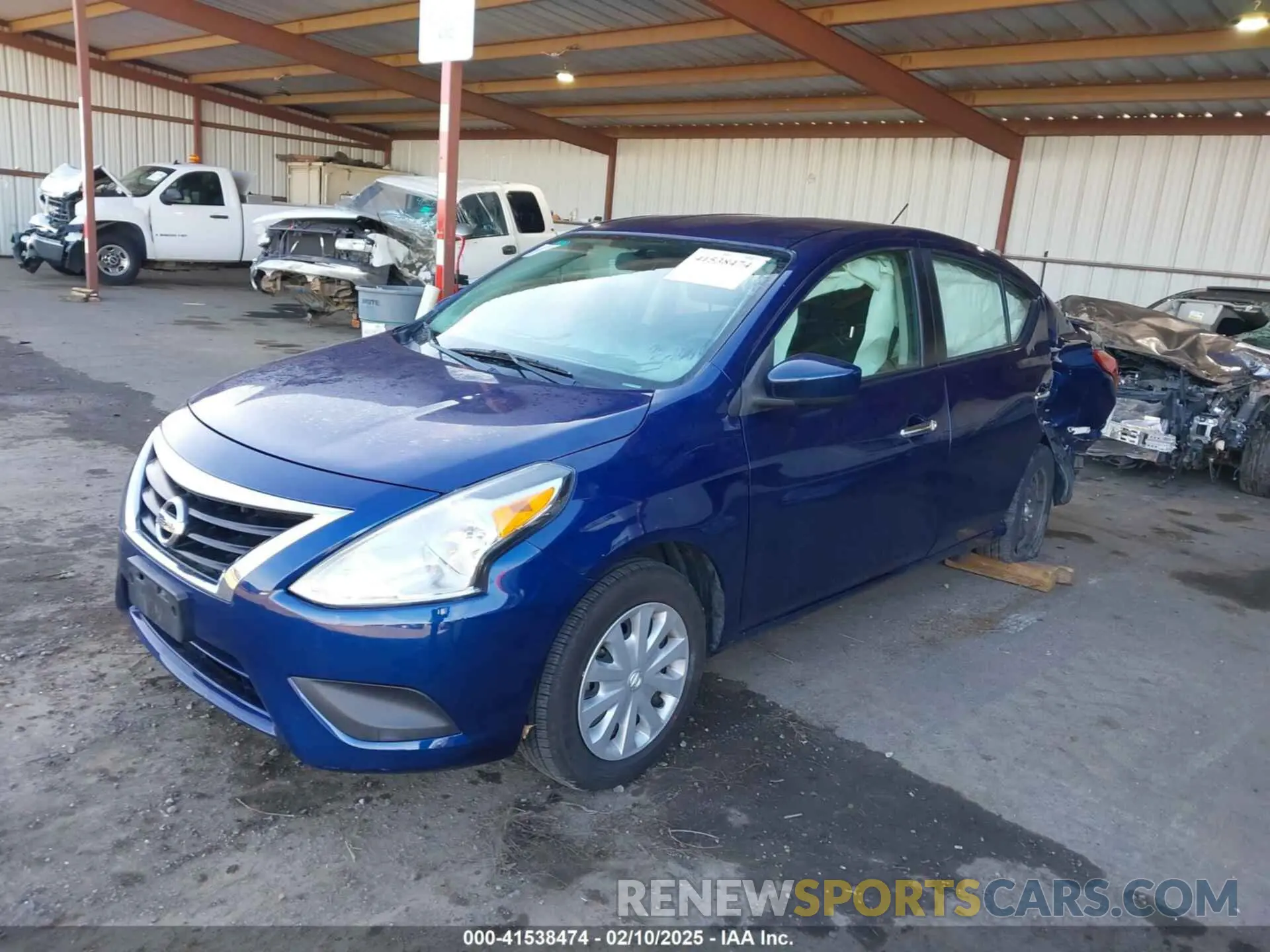 2 Photograph of a damaged car 3N1CN7AP8KL807538 NISSAN VERSA 2019