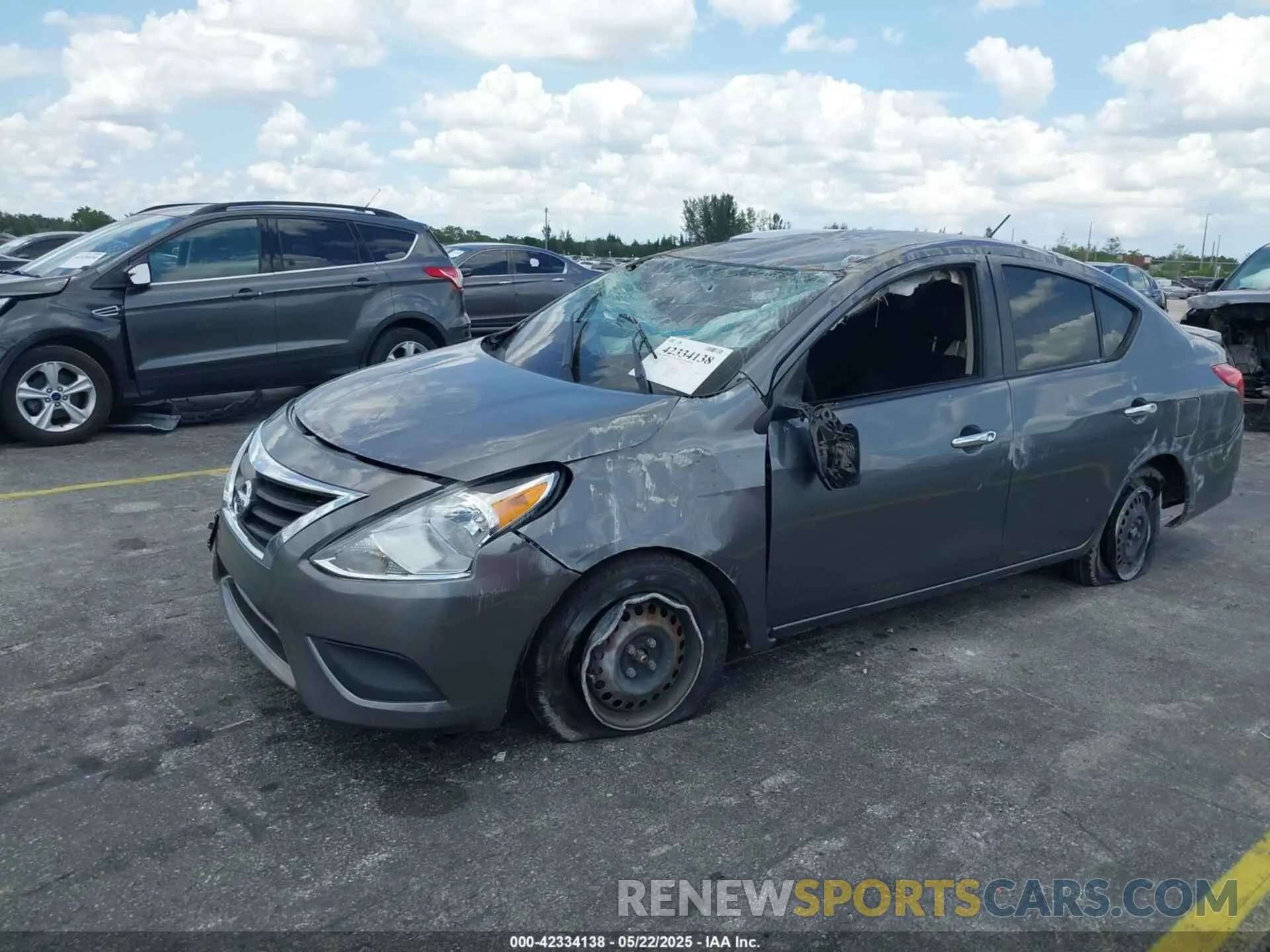 2 Photograph of a damaged car 3N1CN7AP9KL842881 NISSAN VERSA 2019