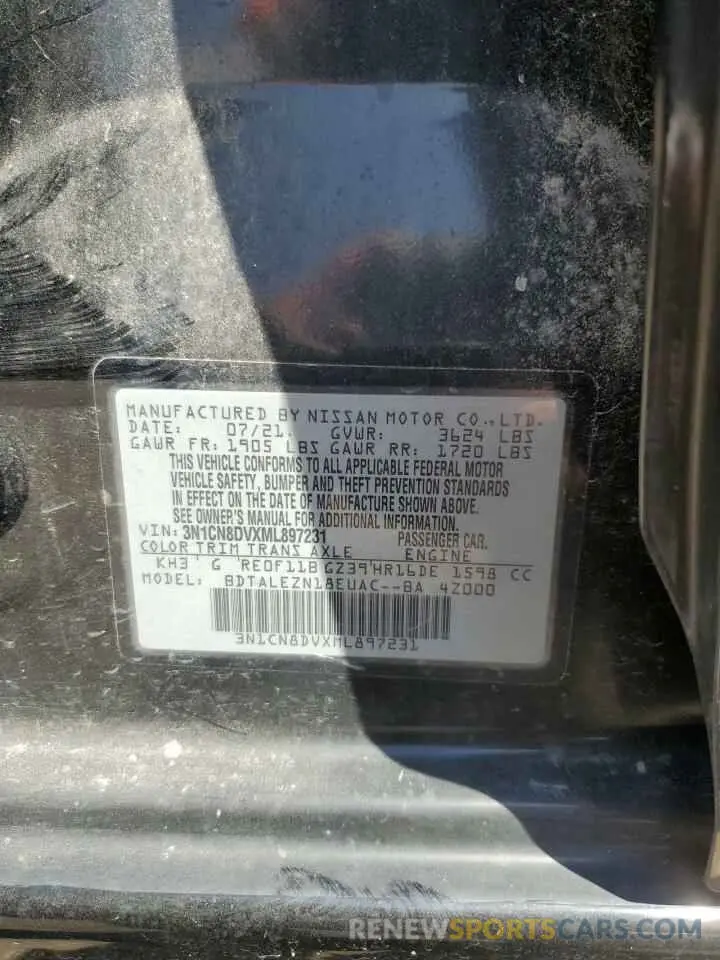 13 Фотография поврежденного автомобиля 3N1CN8DVXML897231 NISSAN VERSA 2021