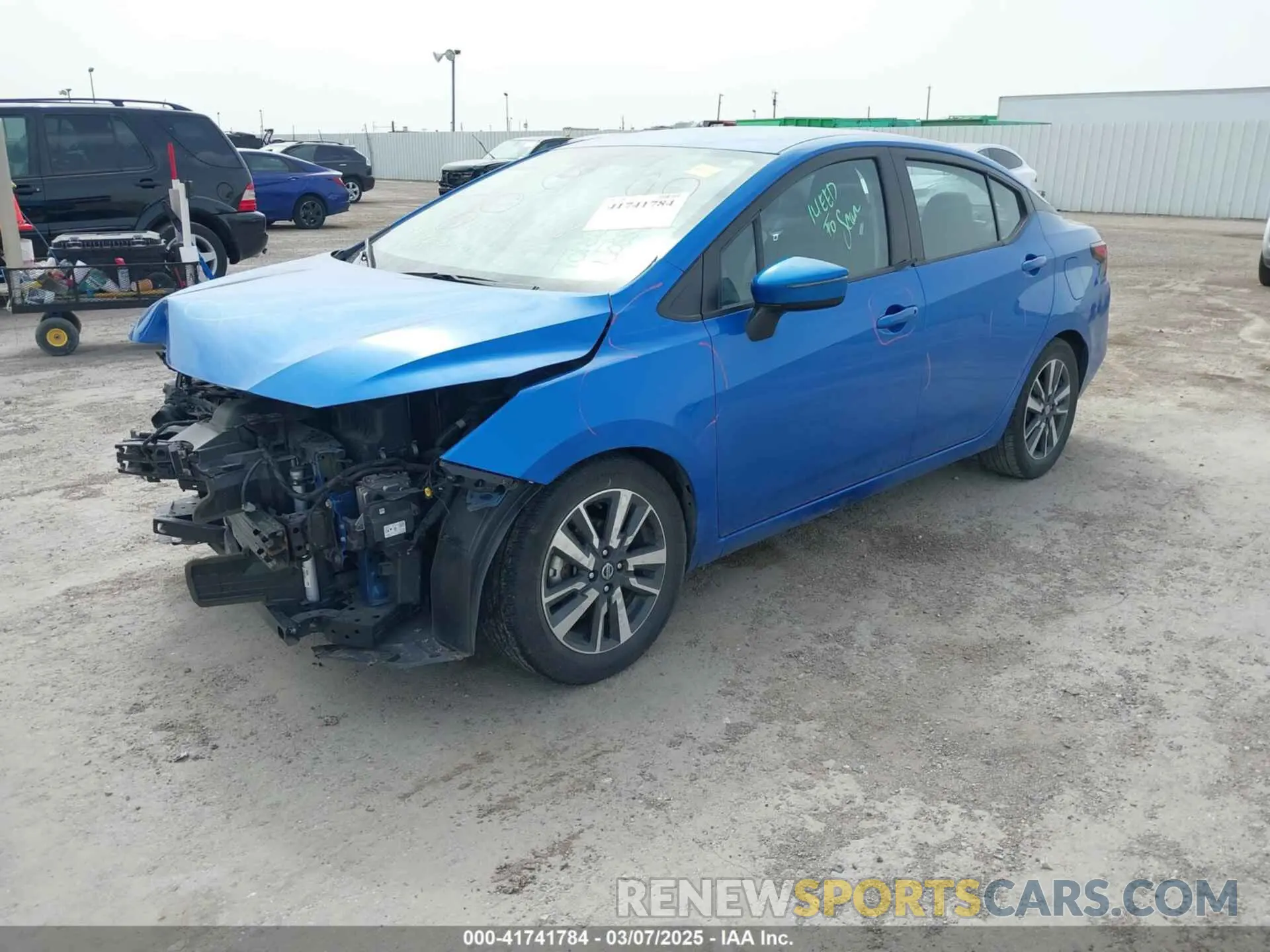 2 Photograph of a damaged car 3N1CN8EV0ML872935 NISSAN VERSA 2021