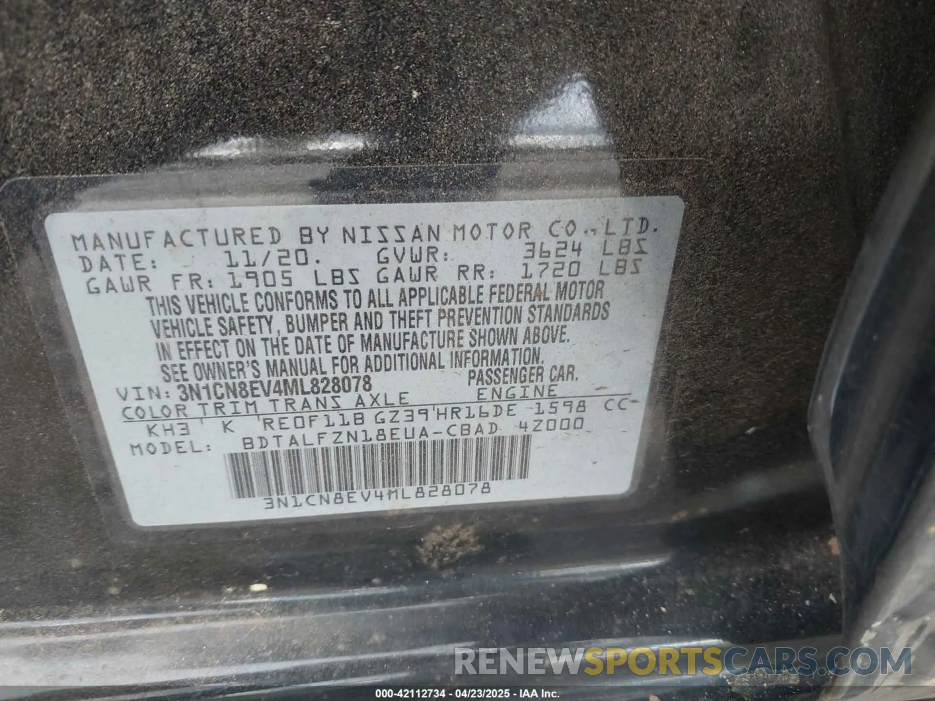 9 Фотография поврежденного автомобиля 3N1CN8EV4ML828078 NISSAN VERSA 2021