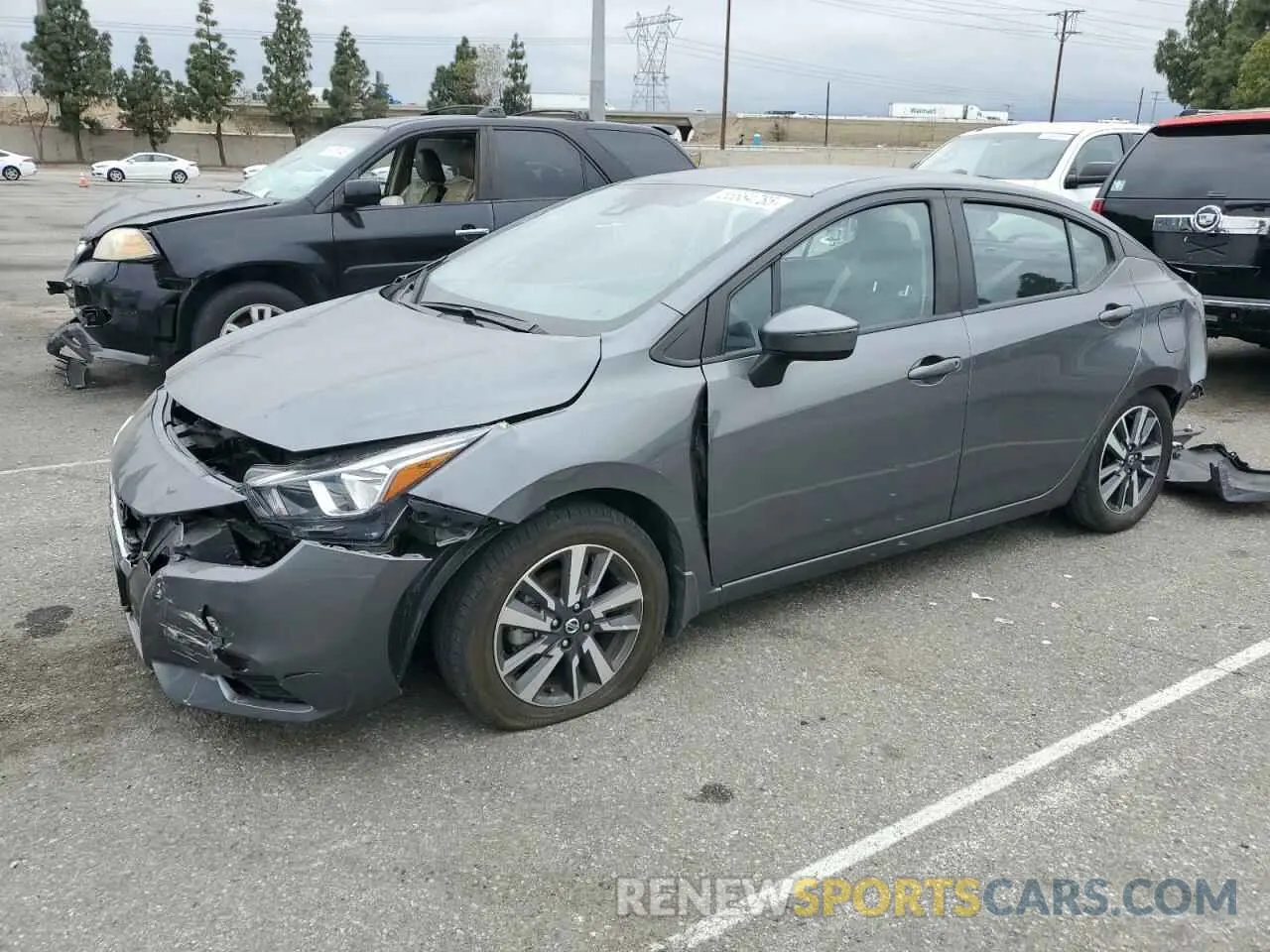 1 Photograph of a damaged car 3N1CN8EV7ML921242 NISSAN VERSA 2021