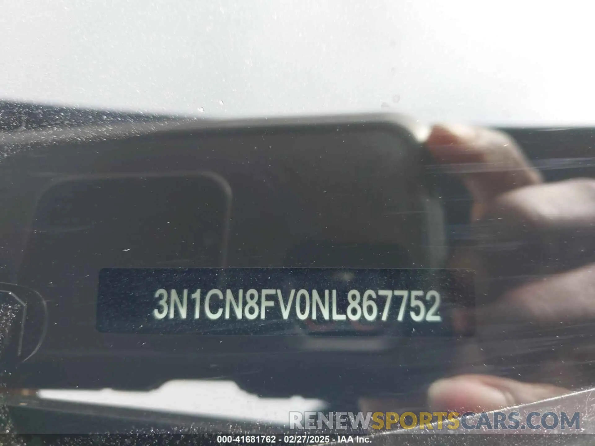 9 Фотография поврежденного автомобиля 3N1CN8FV0NL867752 NISSAN VERSA 2022